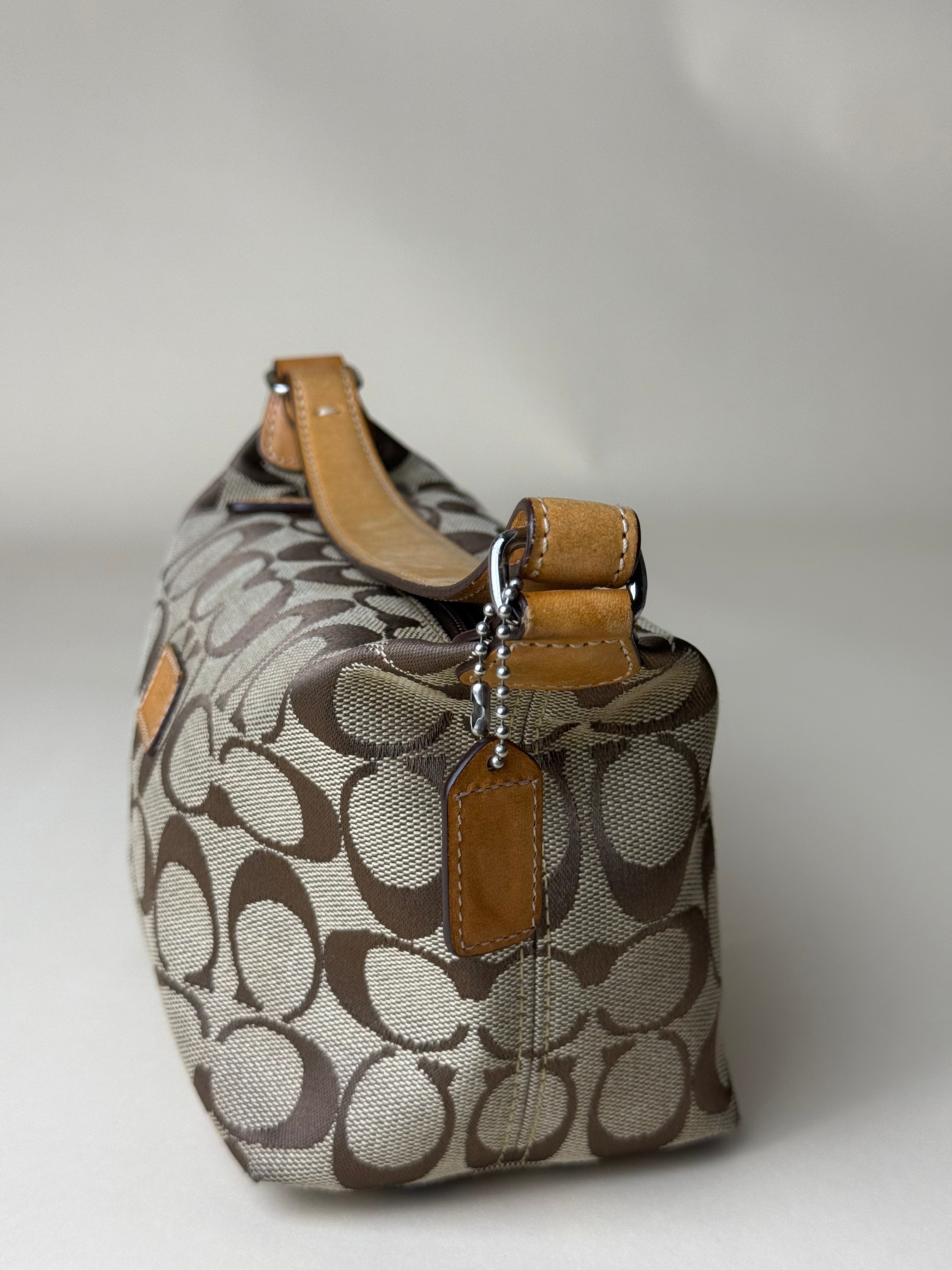 Coach Signature Jacquard Mini Pouch Handbag