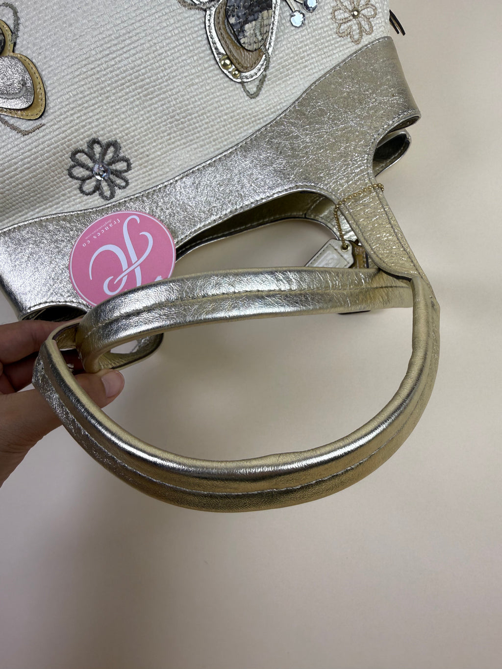 Coach Butterfly Appliqué Tote Bag - Gold