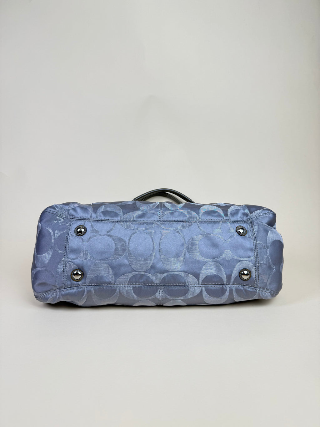 Coach Madison Op Art Sateen Garnet Satchel - Silver Grey Lilac