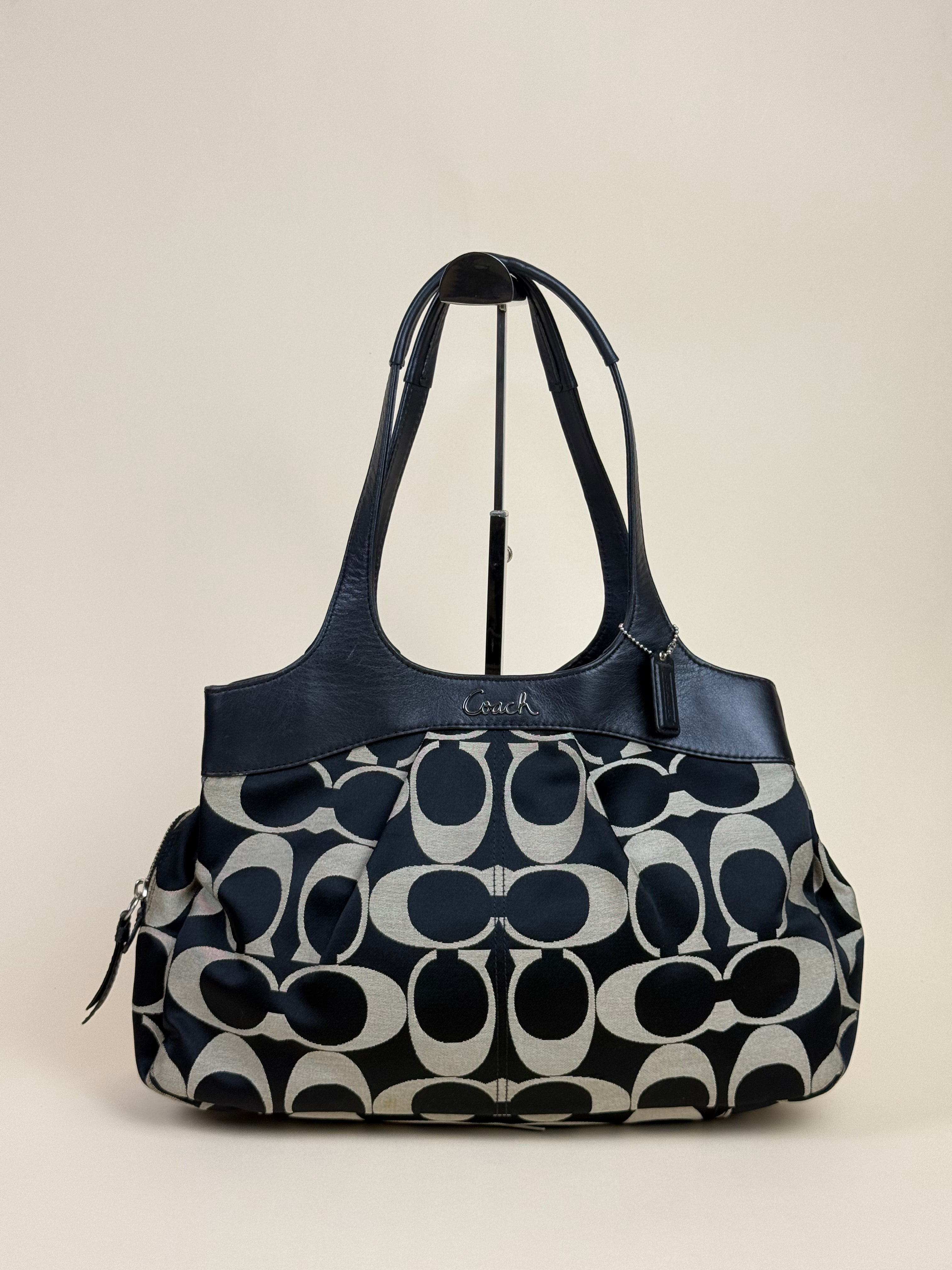 Coach Signature Multifunction Lexi Tote - Black/White