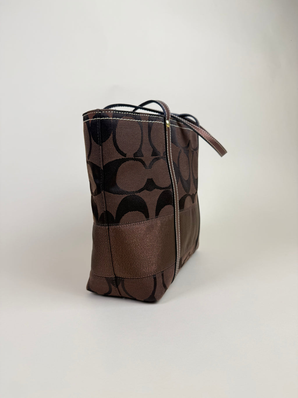 Coach Stripe Signature Tote - Brown