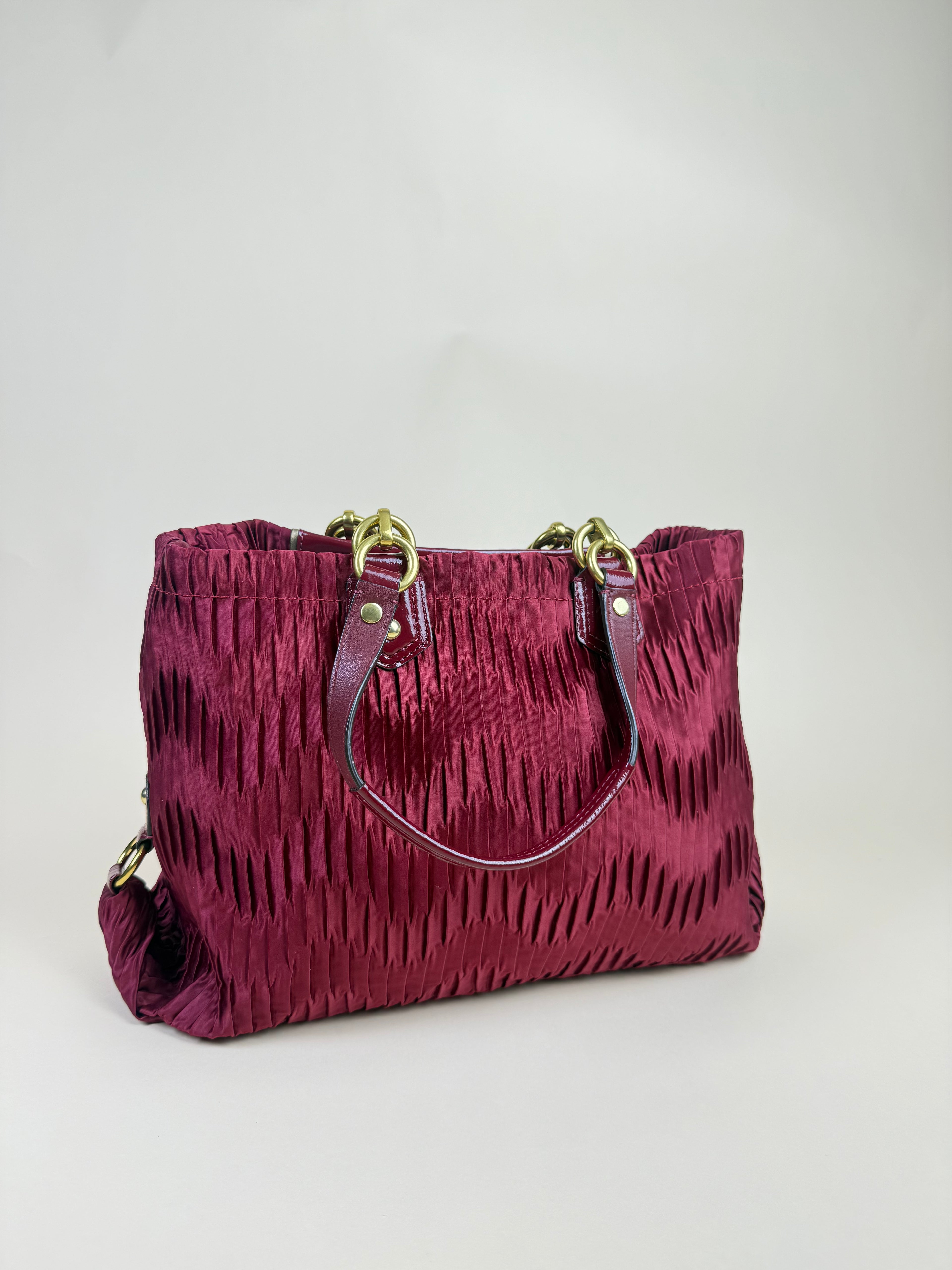 Coach Ashley Gathered Carryall - Bordeaux Burgundy