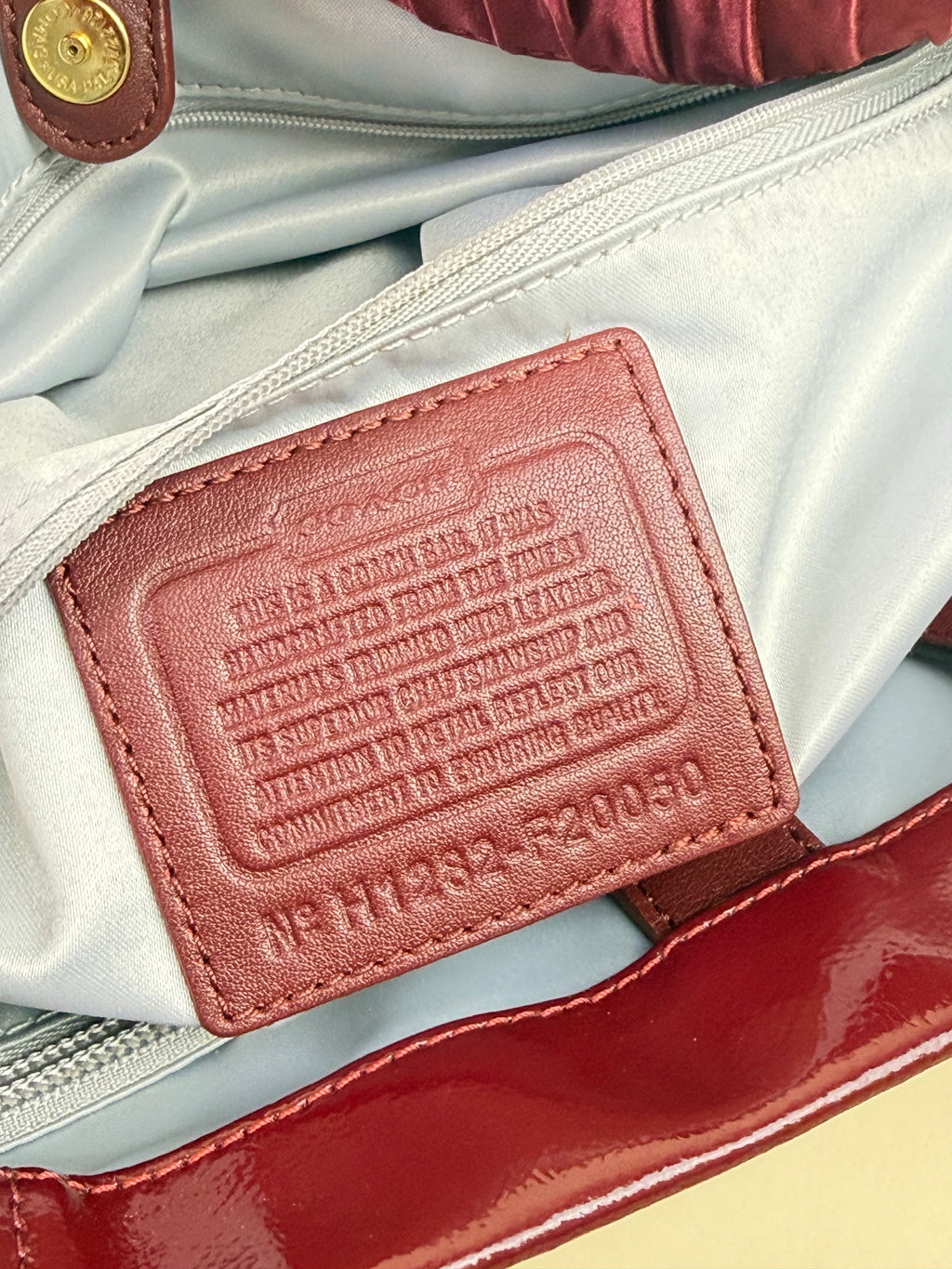 Coach Ashley Gathered Carryall - Bordeaux Burgundy