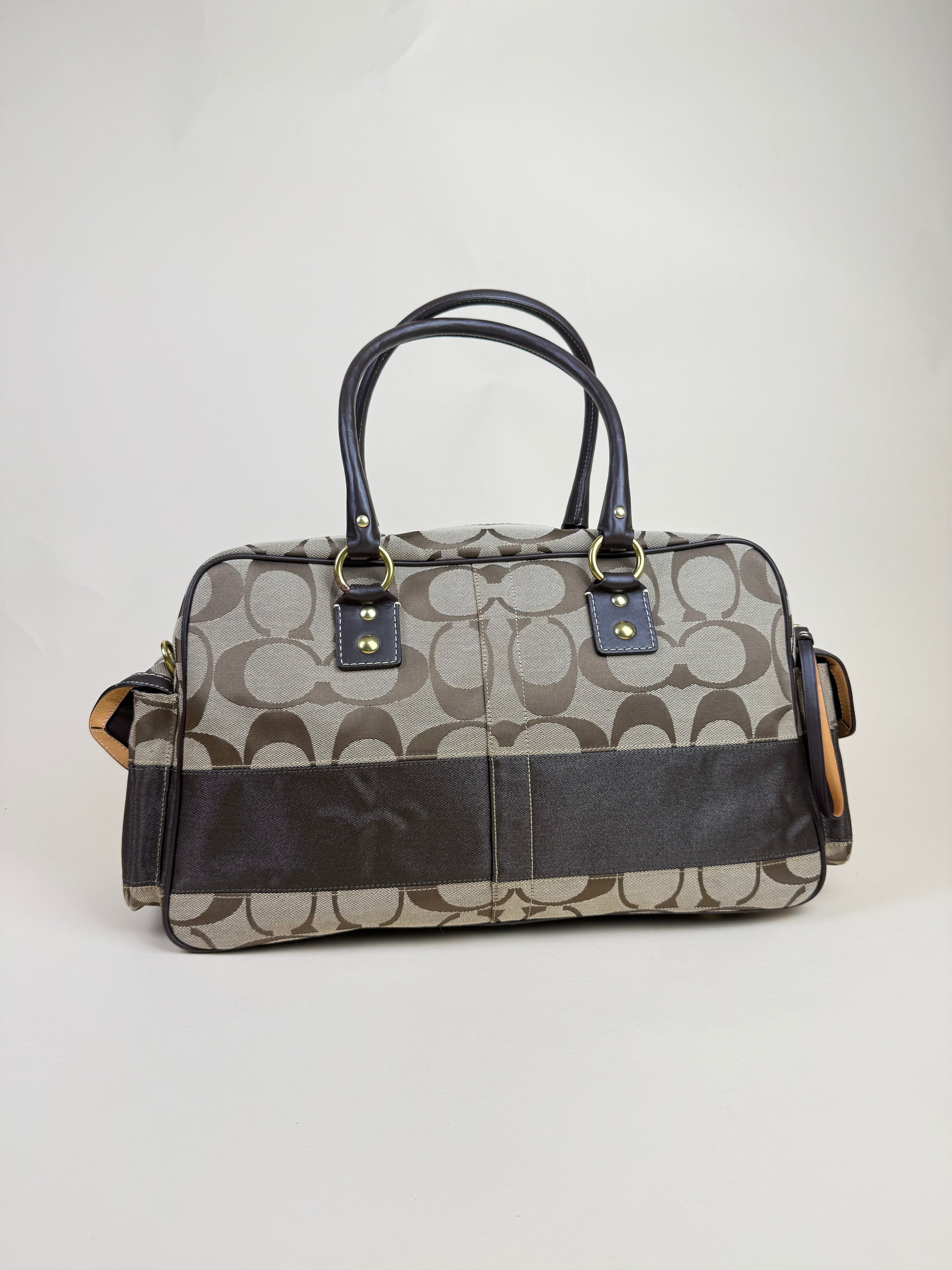 Coach Signature Boston Duffle – Khaki/Brown