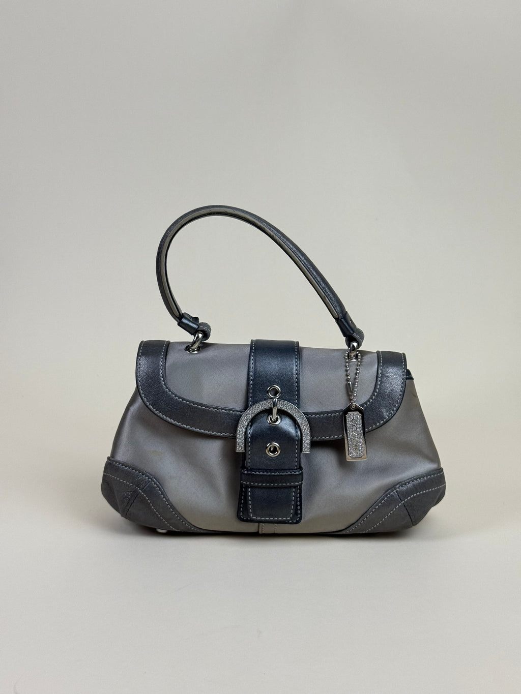 Coach Madison Mini Soho Top Handle - Metallic Gray