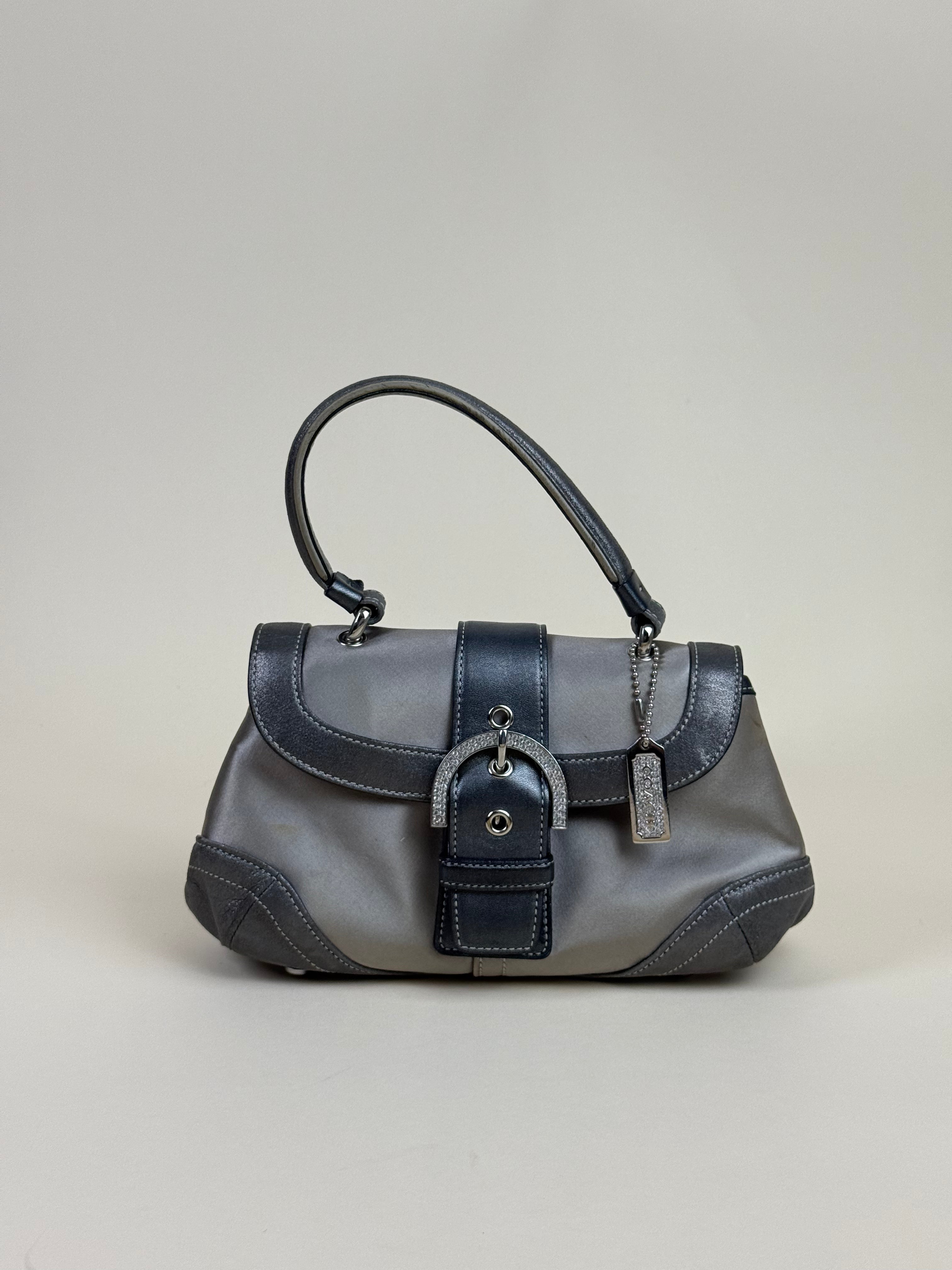 Coach Madison Mini Soho Top Handle - Metallic Gray