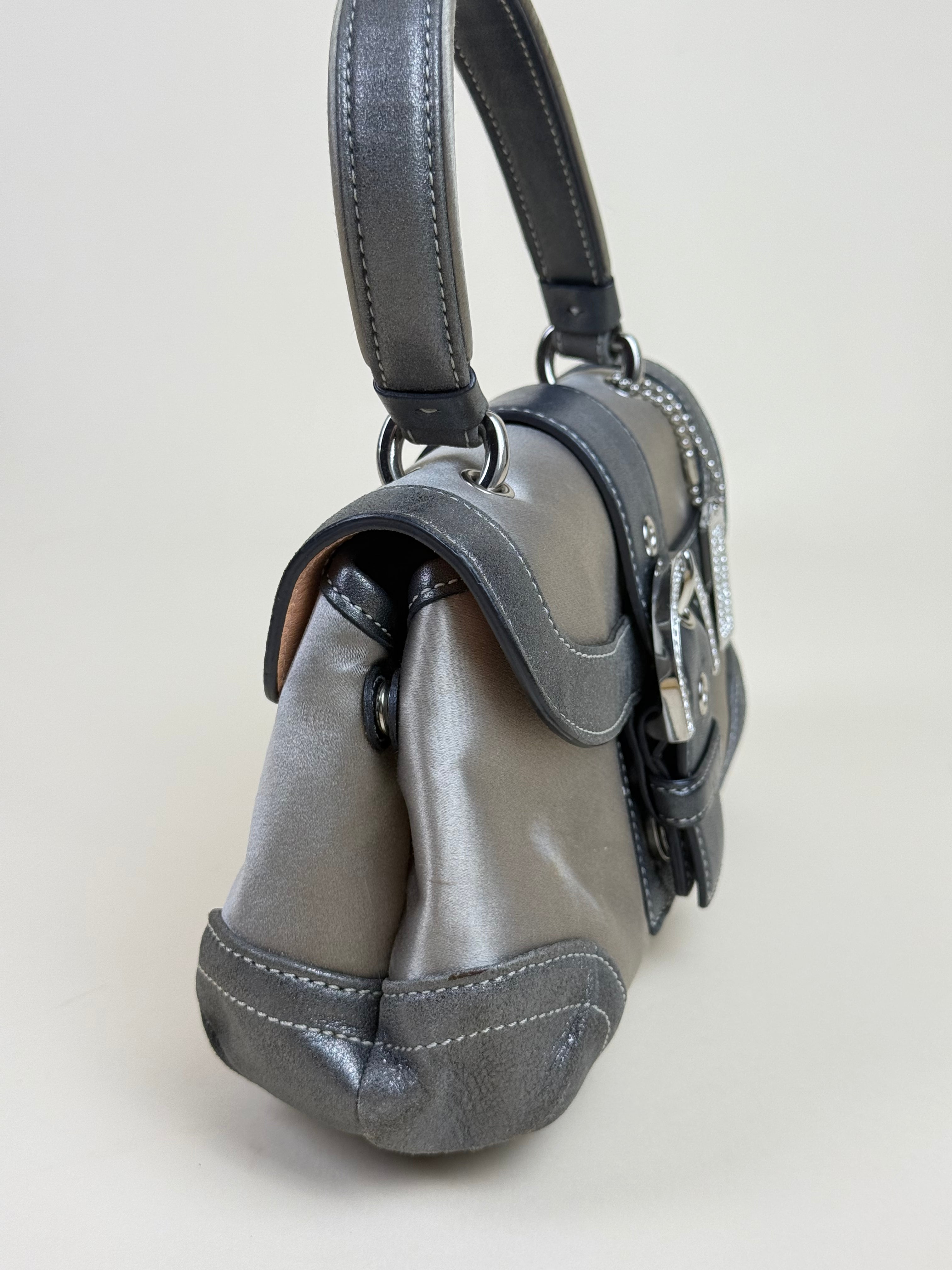 Coach Madison Mini Soho Top Handle - Metallic Gray