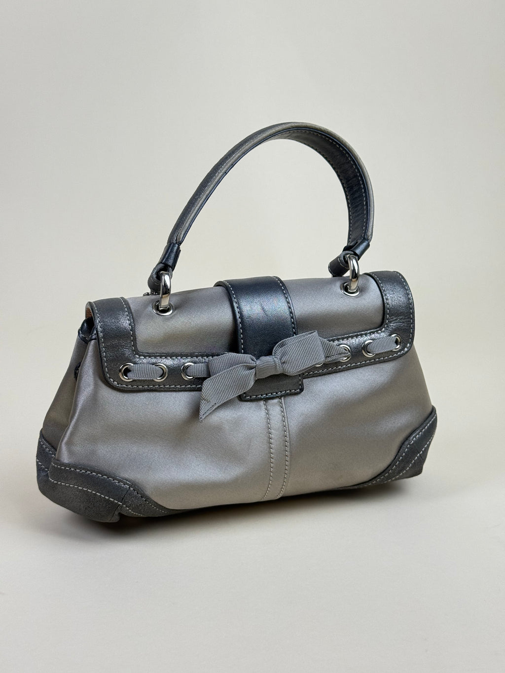 Coach Madison Mini Soho Top Handle - Metallic Gray