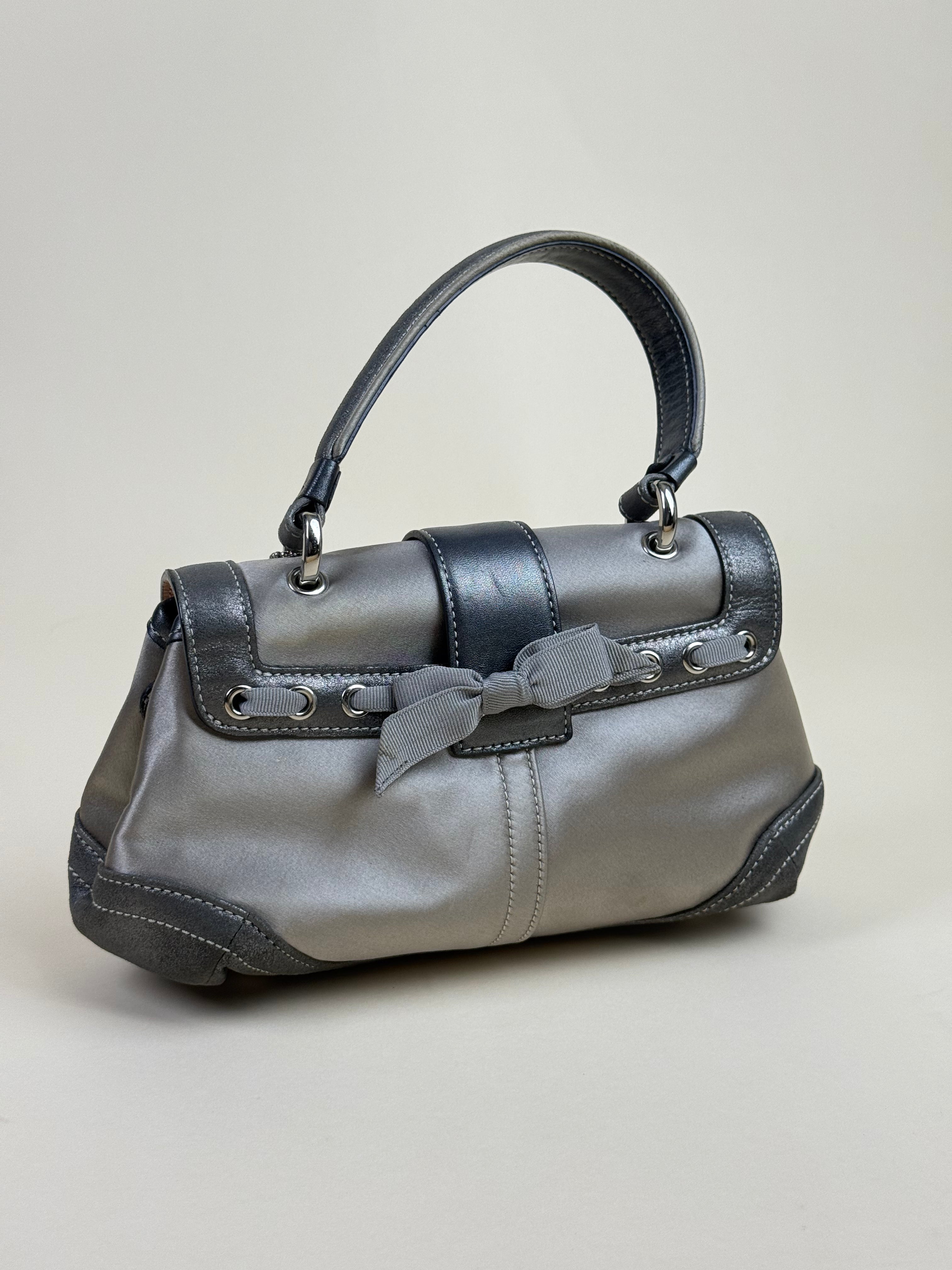 Coach Madison Mini Soho Top Handle - Metallic Gray