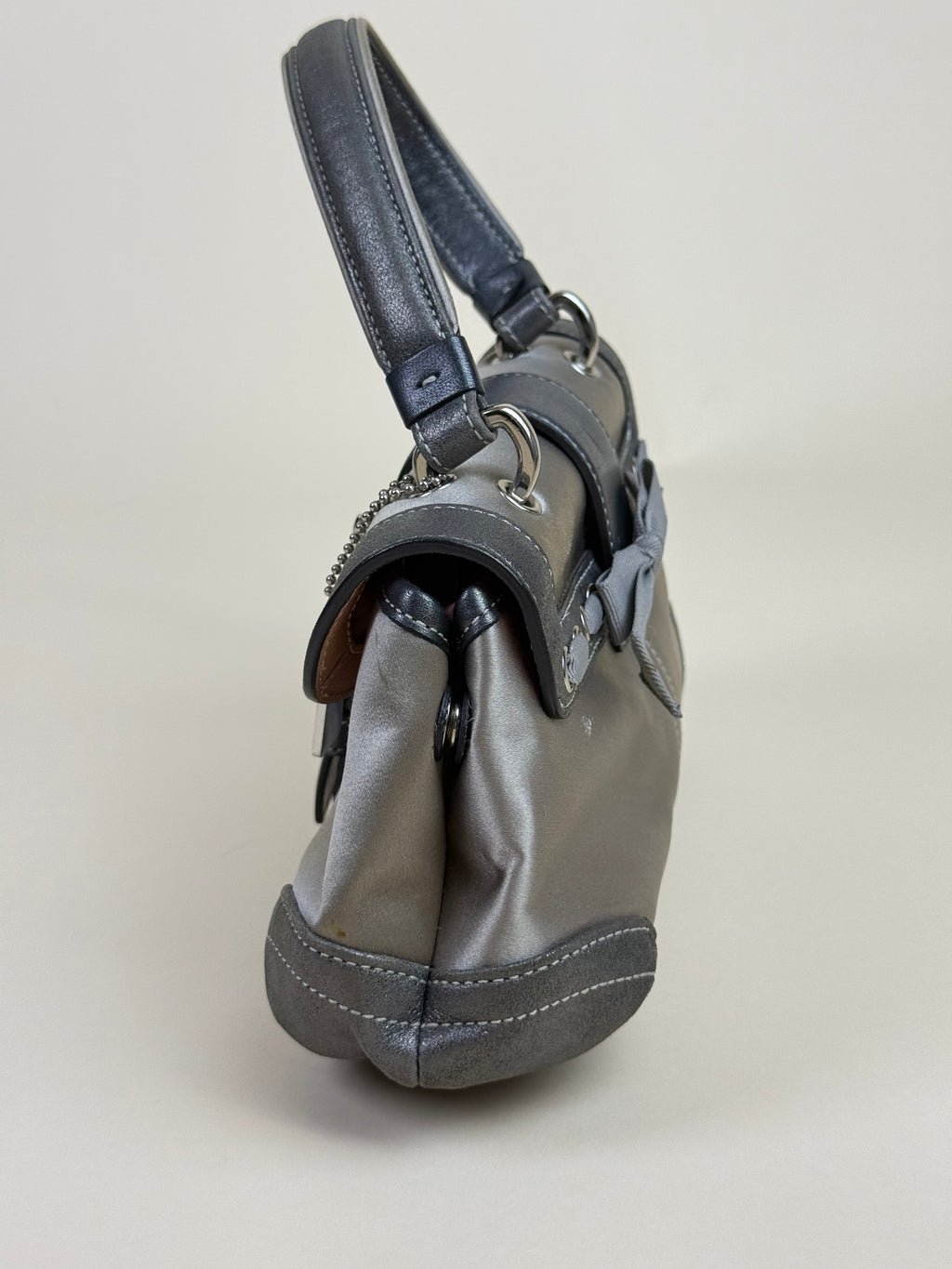 Coach Madison Mini Soho Top Handle - Metallic Gray
