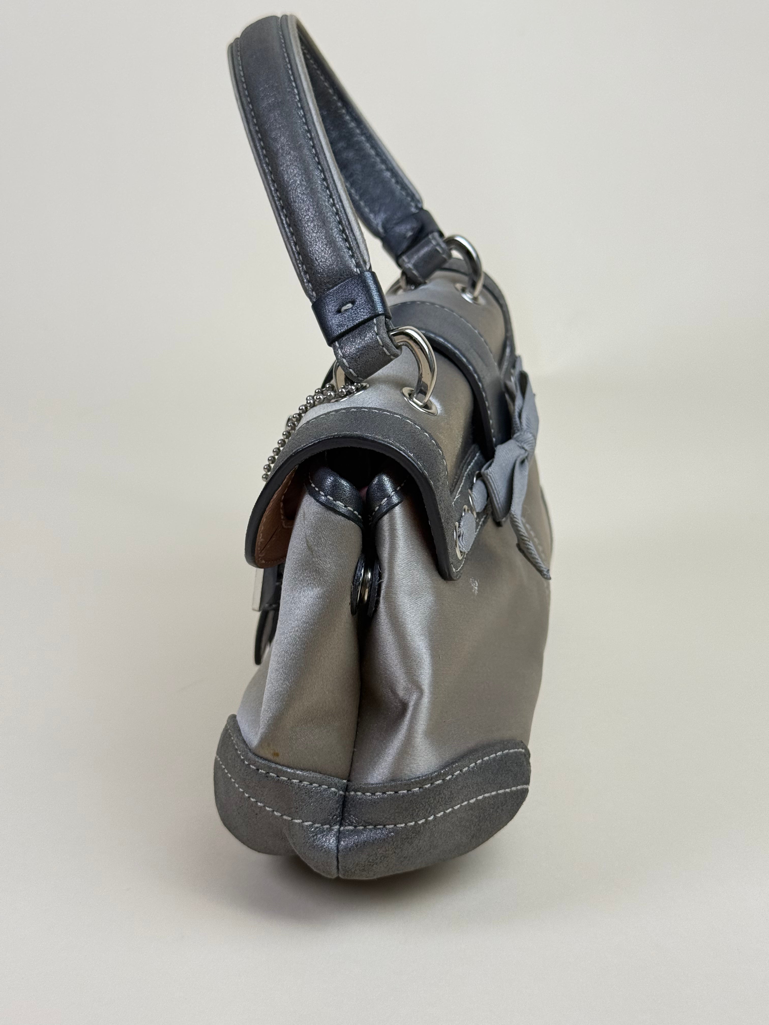 Coach Madison Mini Soho Top Handle - Metallic Gray