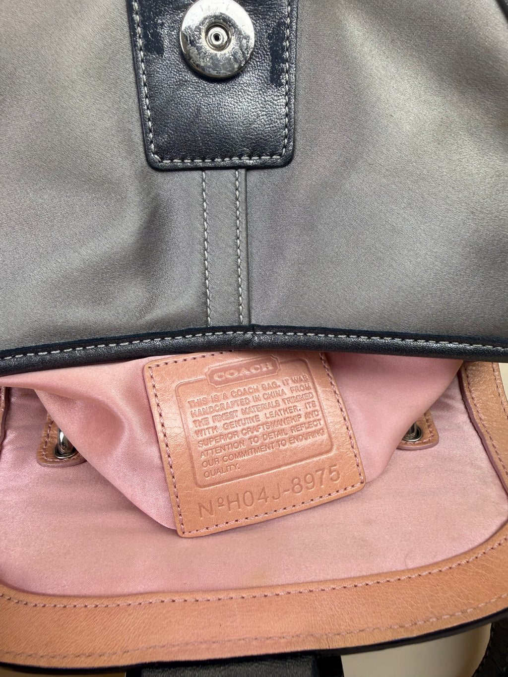 Coach Madison Mini Soho Top Handle - Metallic Gray