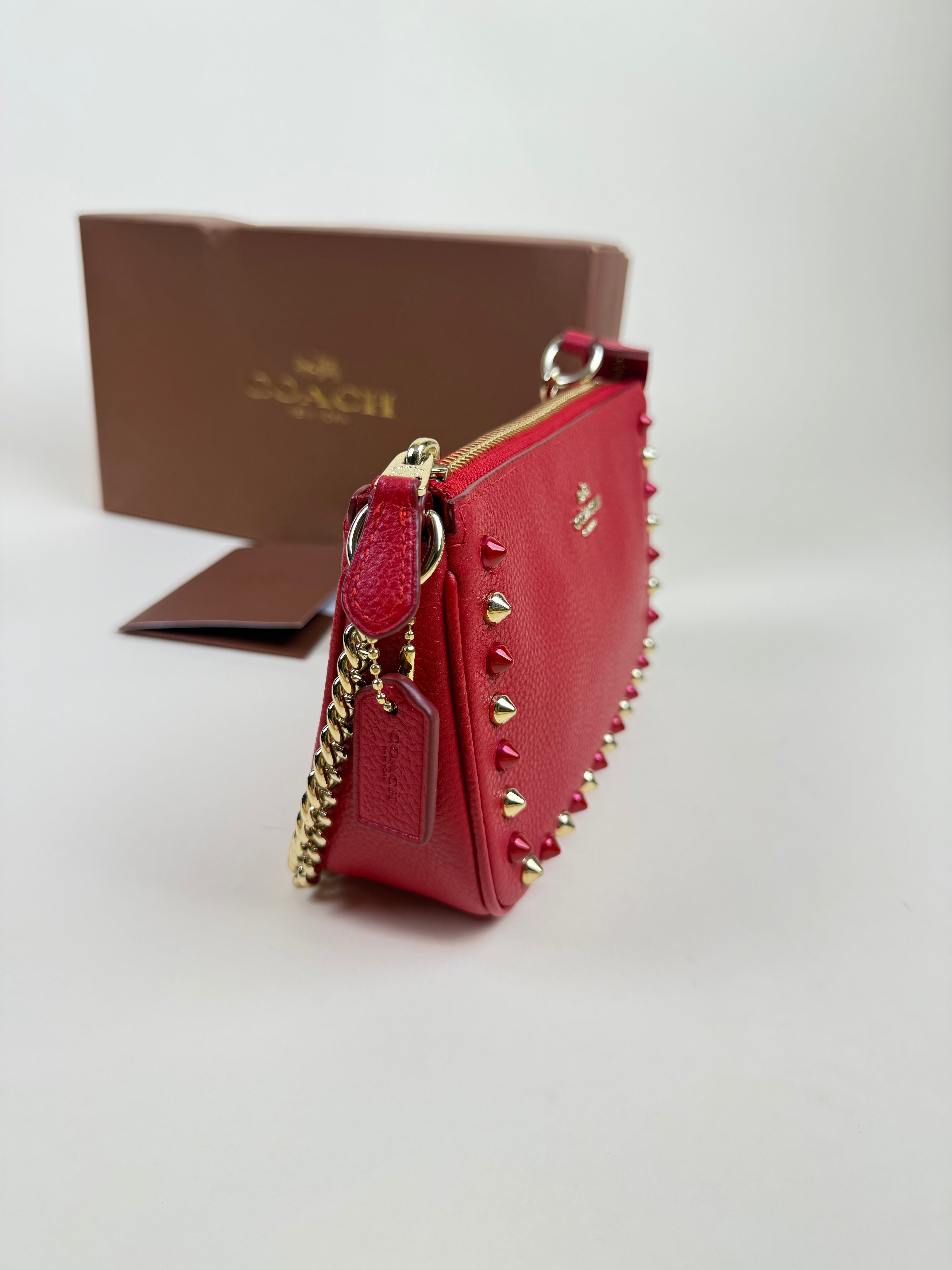 Coach Nolita 22 With Prairie Rivets - Red