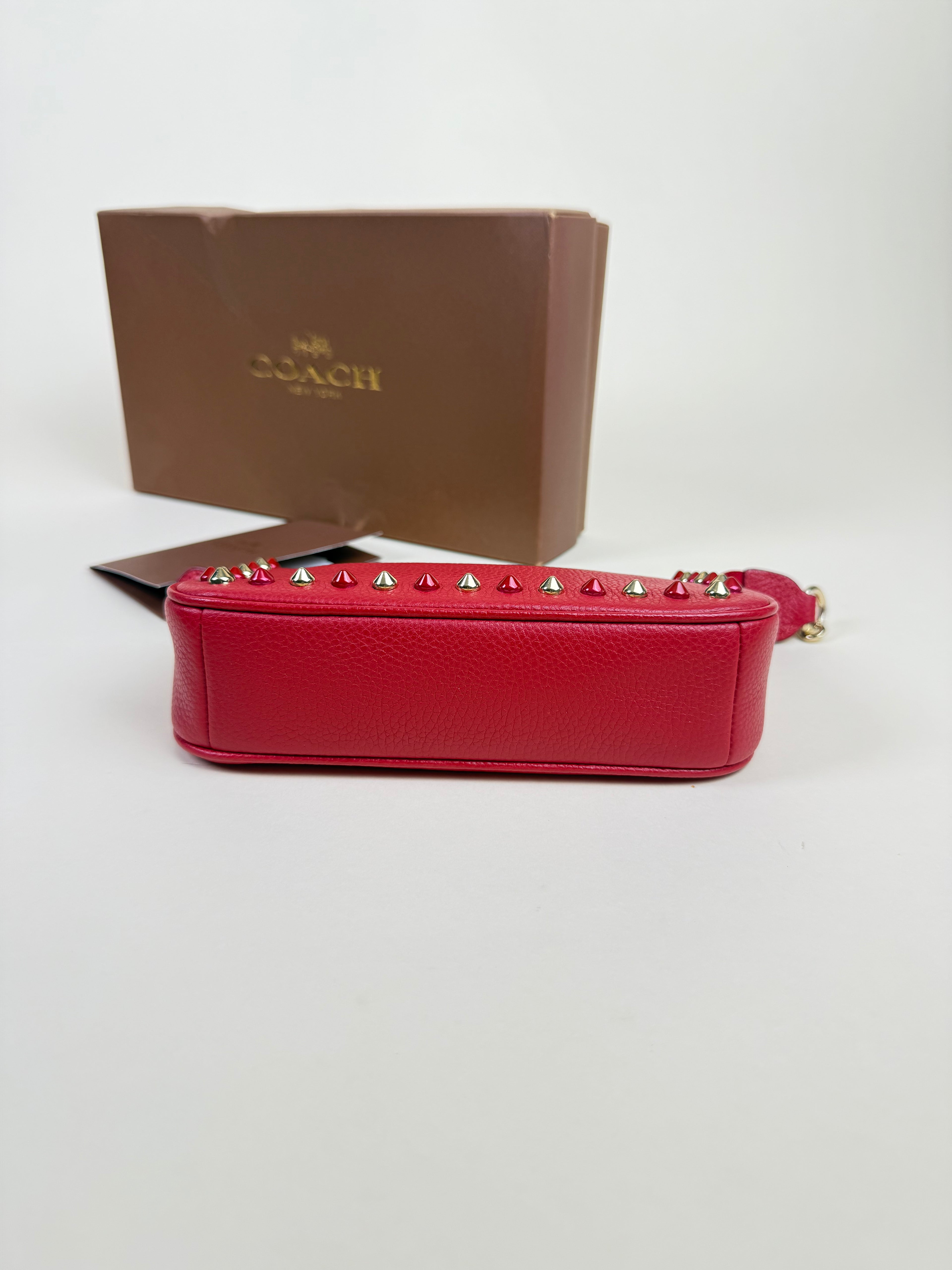 Coach Nolita 22 With Prairie Rivets - Red