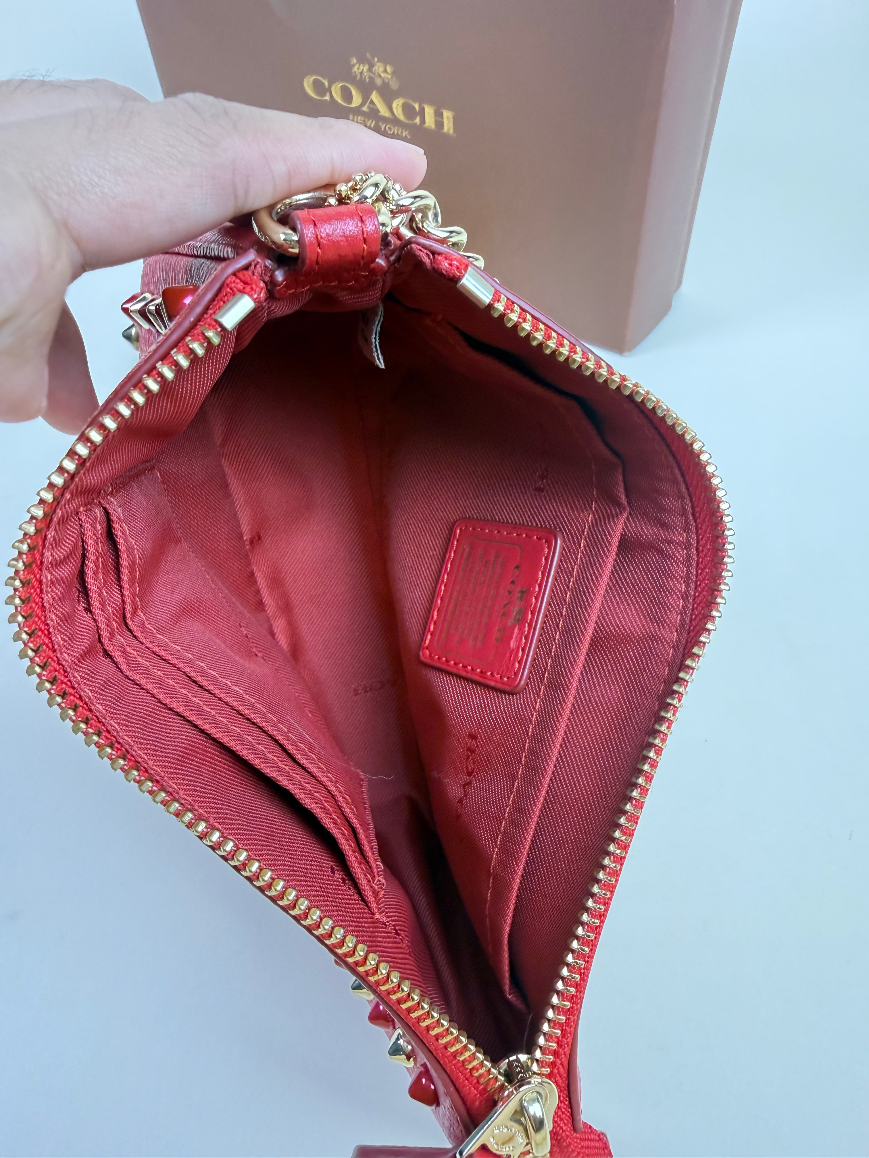 Coach Nolita 22 With Prairie Rivets - Red