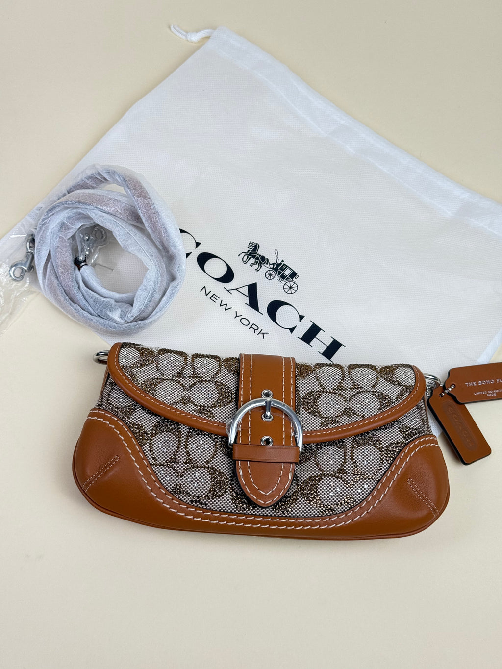 Coach Crystal Soho 26 - Tan / Signature Crystal