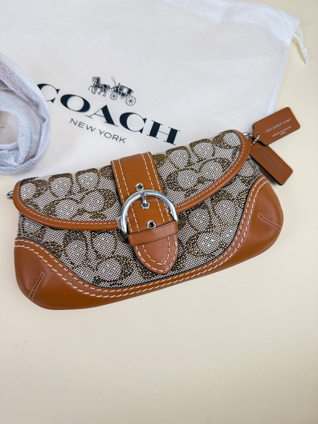 Coach Crystal Soho 26 - Tan / Signature Crystal