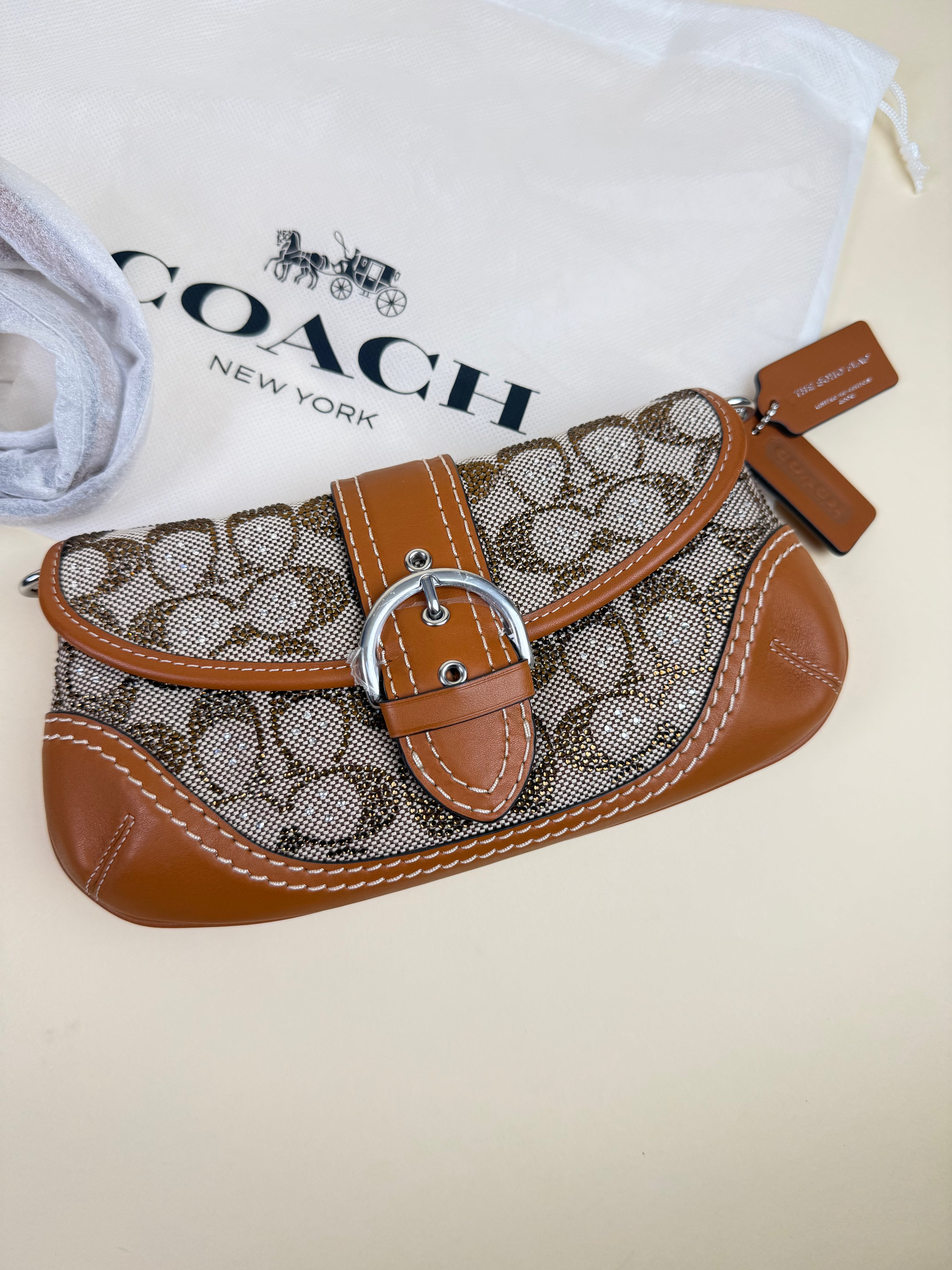 Coach Crystal Soho 26 - Tan / Signature Crystal
