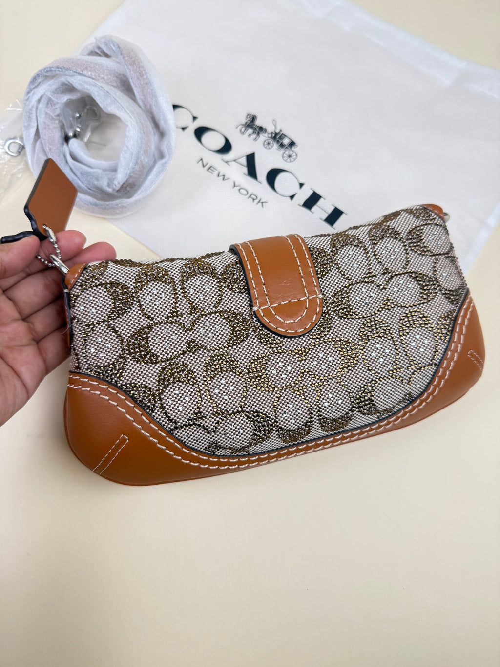 Coach Crystal Soho 26 - Tan / Signature Crystal