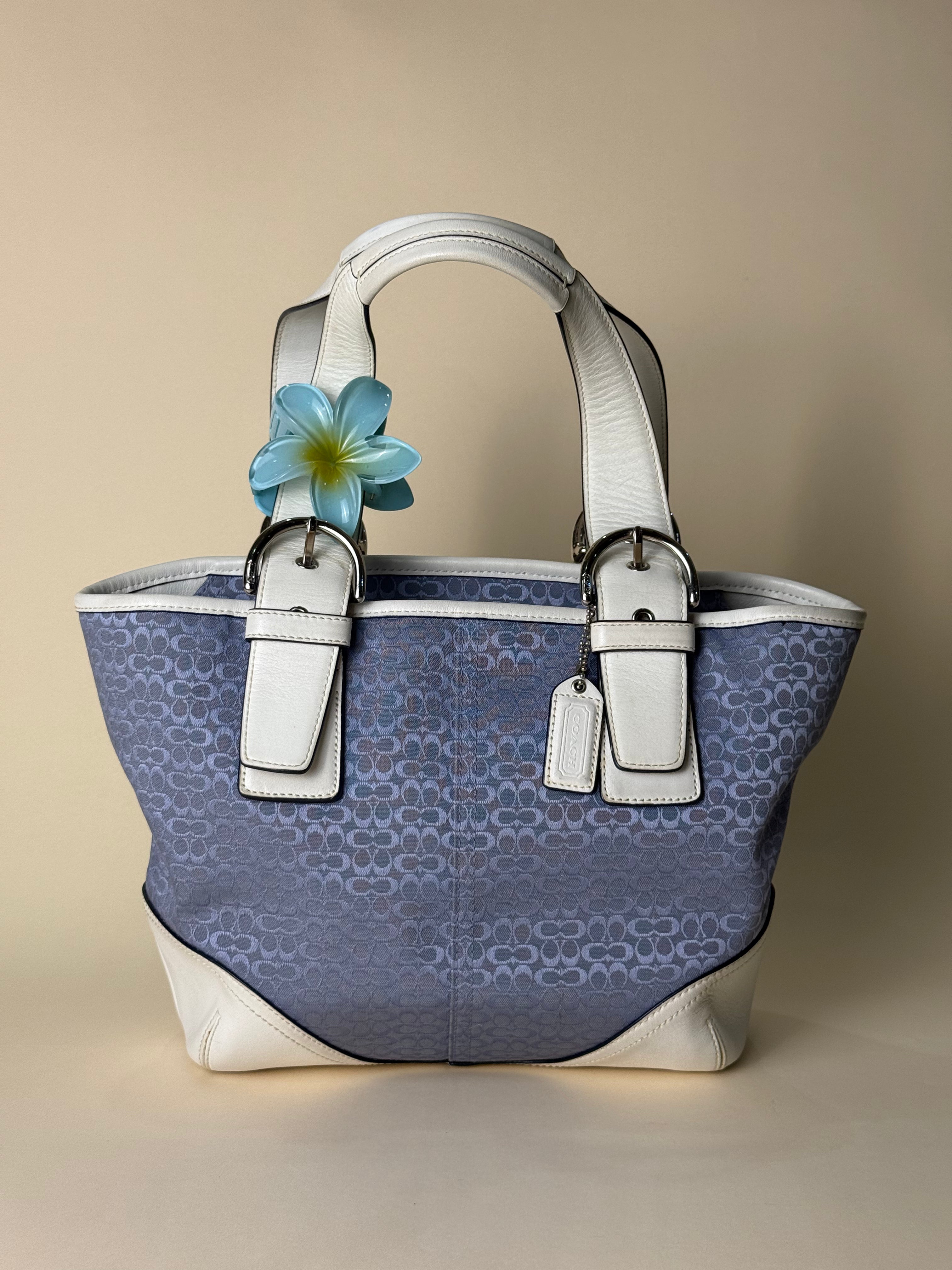 Coach Mini Tote Shoulder bag in blue