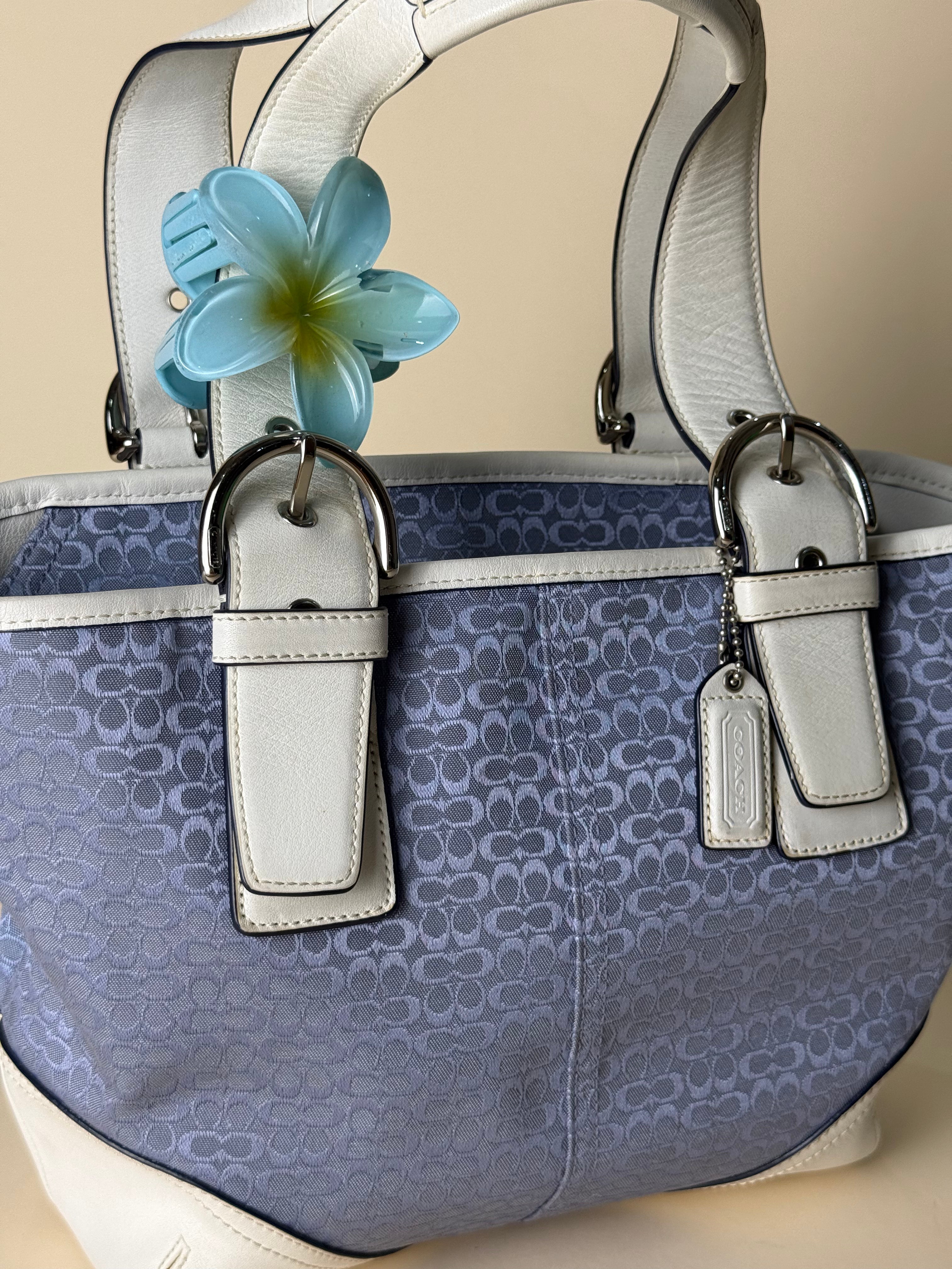 Coach Mini Tote Shoulder bag in blue