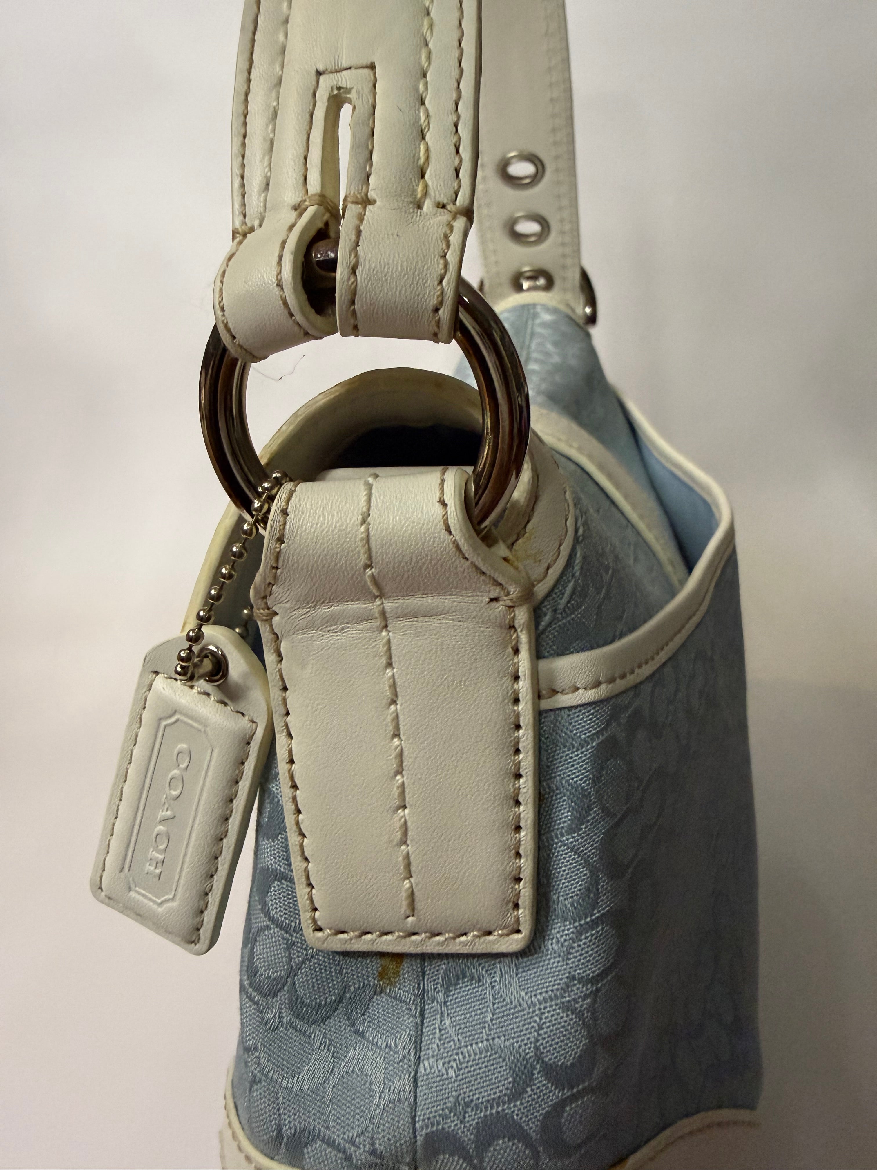 Coach Medium Soho Signature Jacquard in Light Blue
