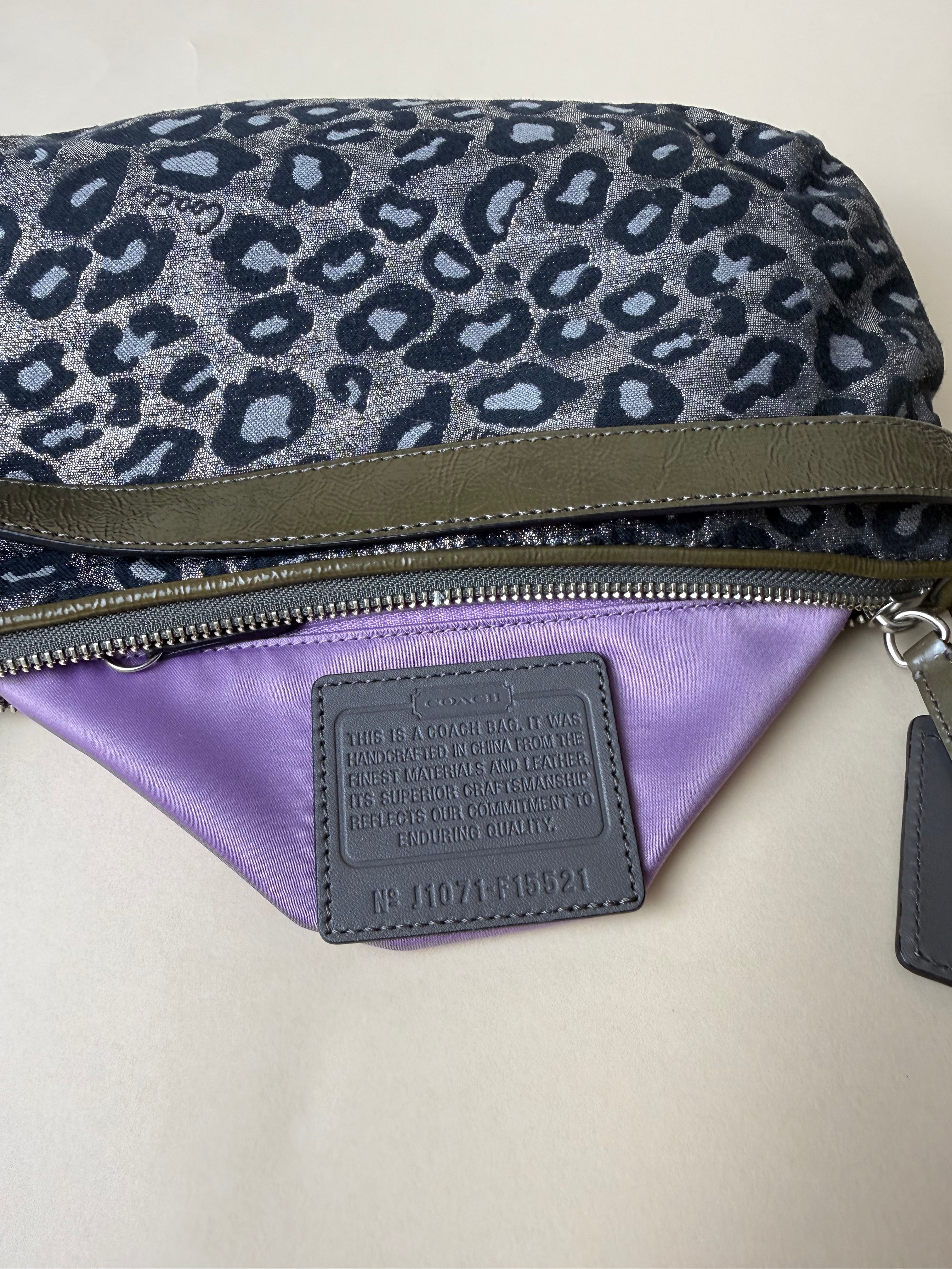 Coach Madison Ocelot Leopard Print Mini Shoulder Bag