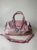 Coach Ashley Signature Sateen Satchel - Peony Pink
