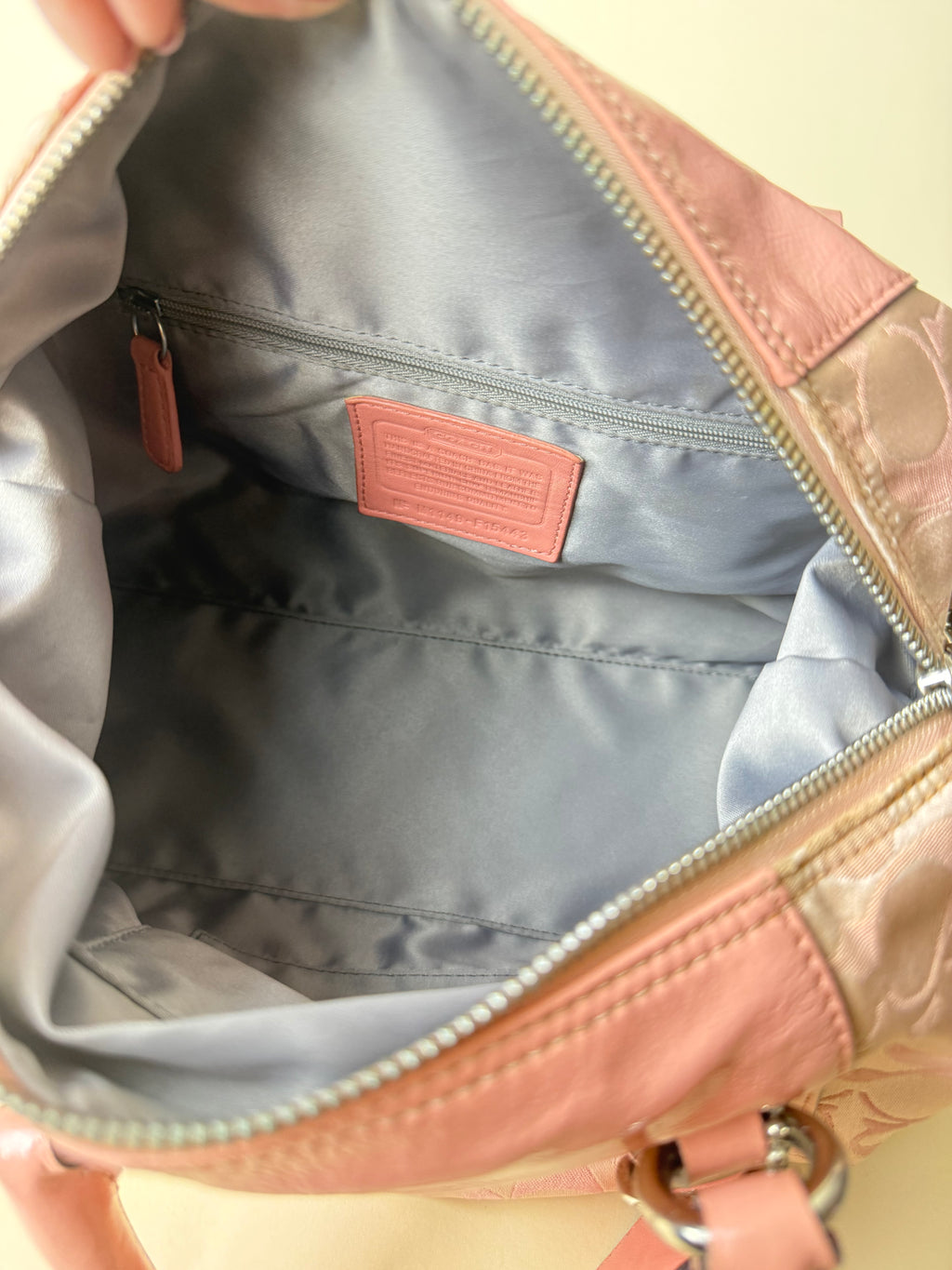 Coach Ashley Signature Sateen Satchel - Peony Pink
