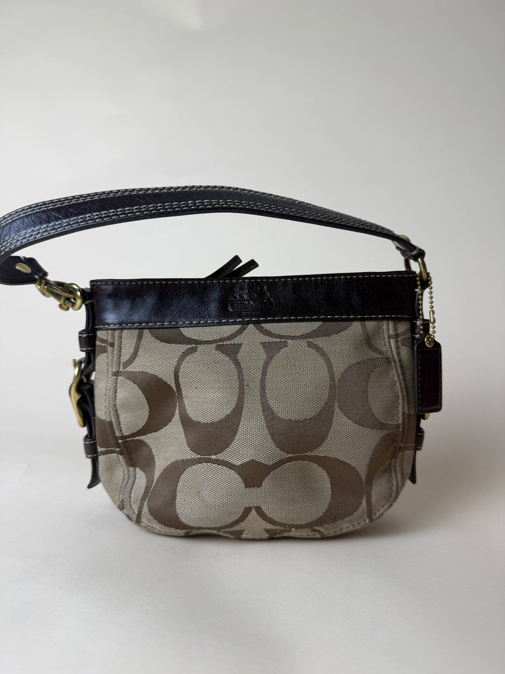 Coach Zoe Mini Signature Shoulder Bag - Brown