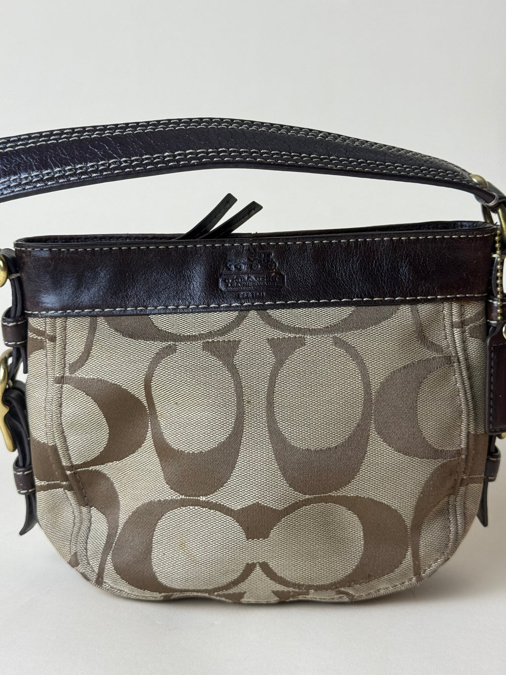 Coach Zoe Mini Signature Shoulder Bag - Brown