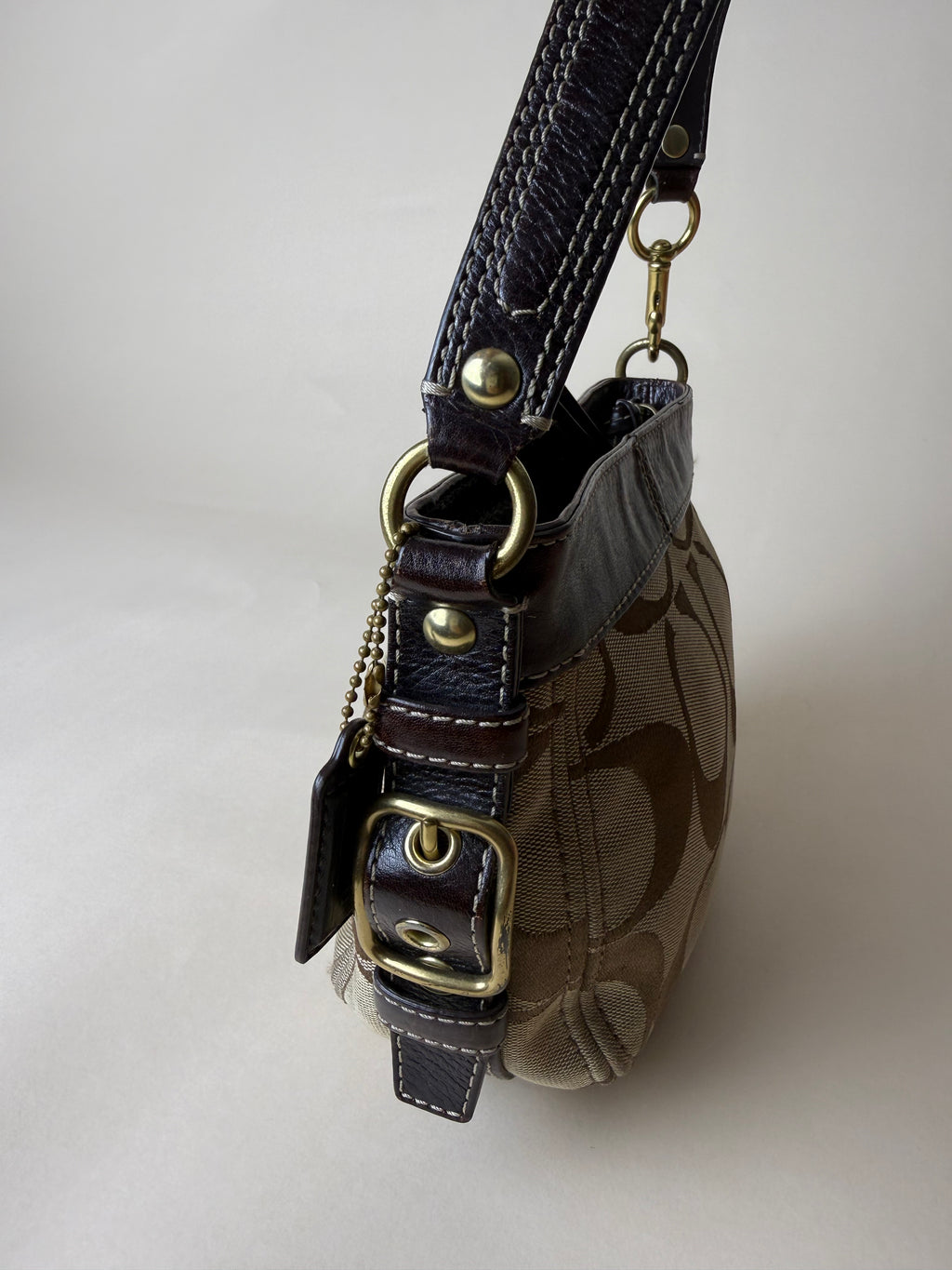 Coach Zoe Mini Signature Shoulder Bag - Brown