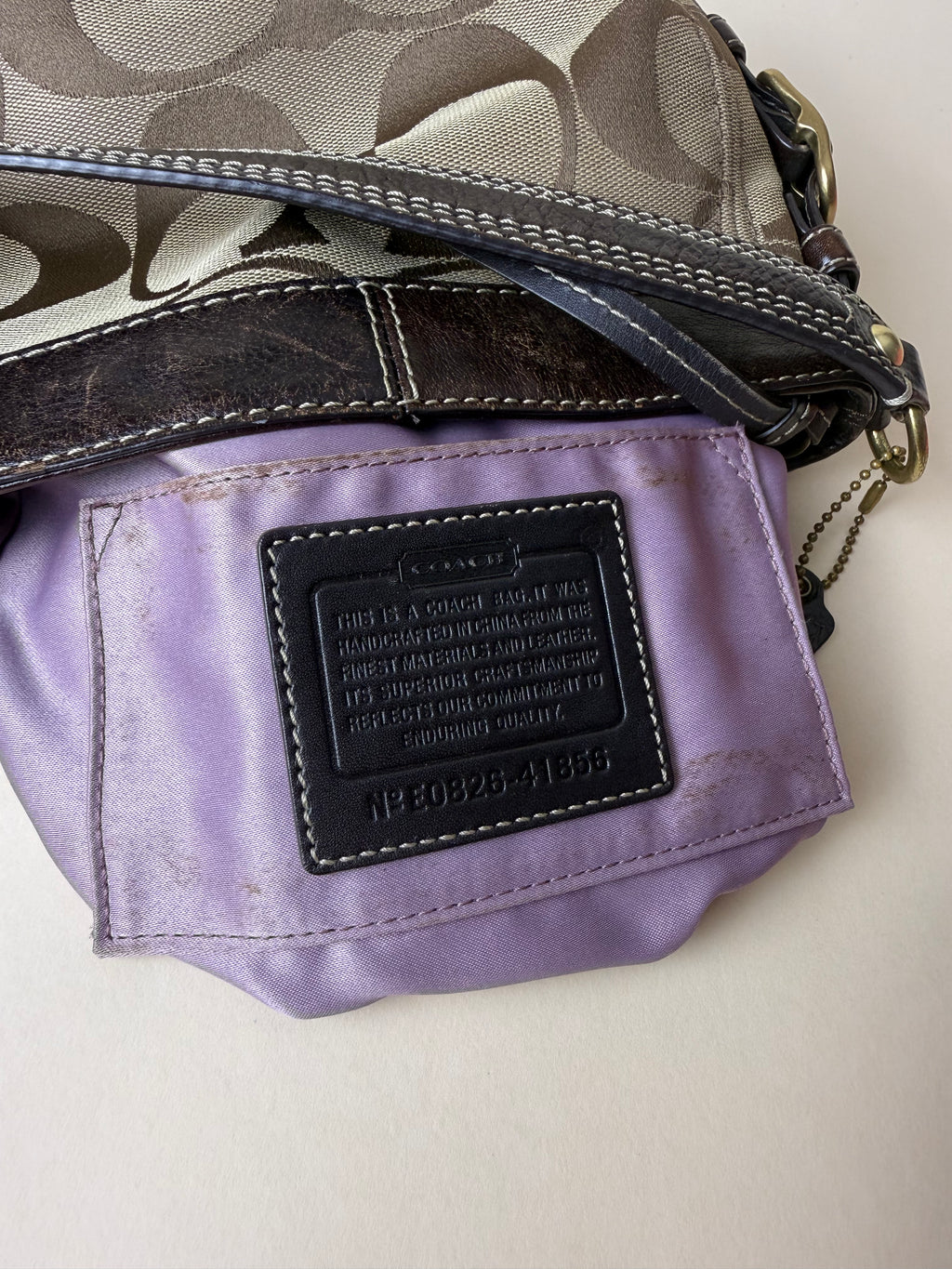 Coach Zoe Mini Signature Shoulder Bag - Brown