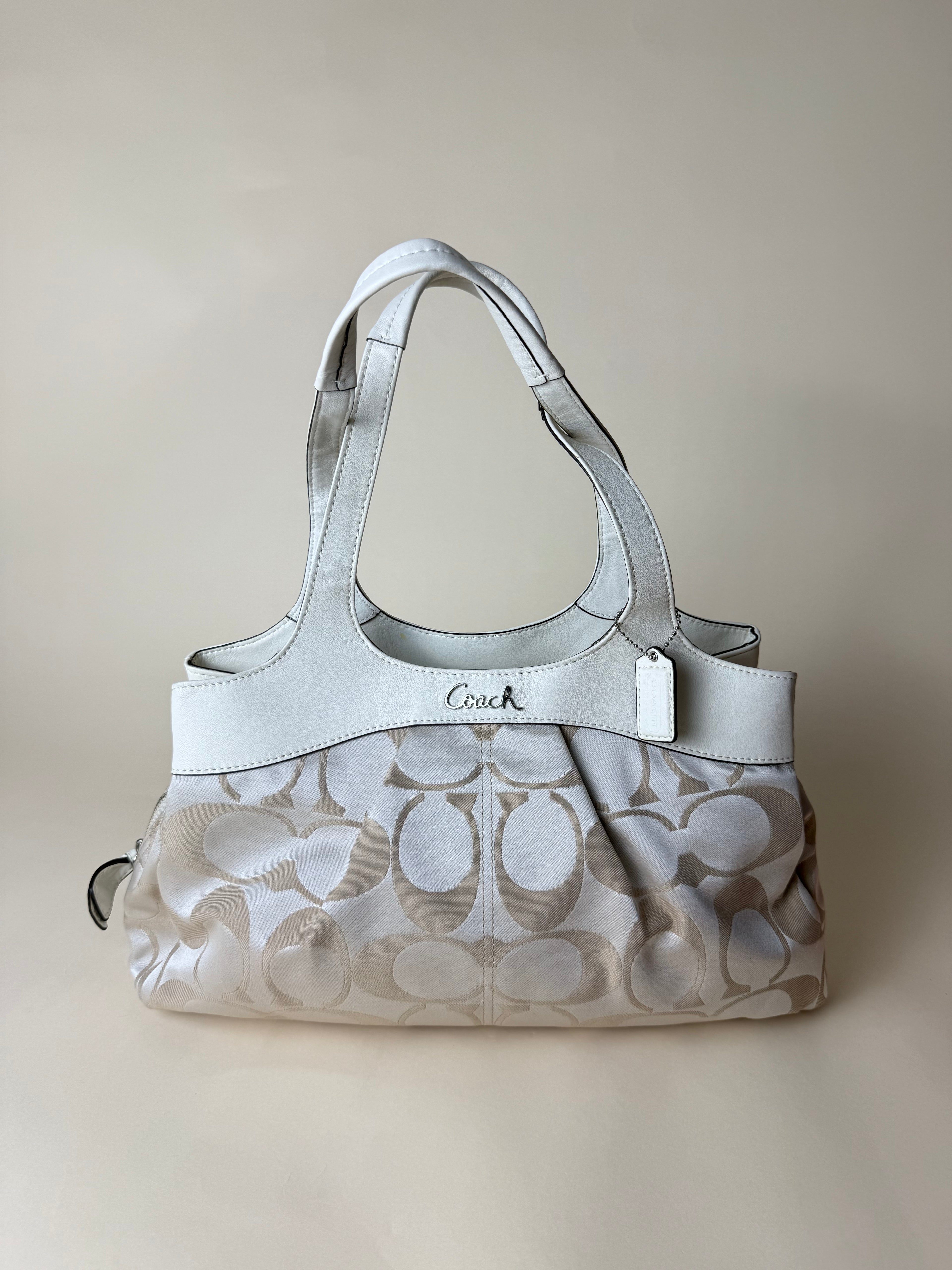 Coach Signature Optic Lexi Satchel - White