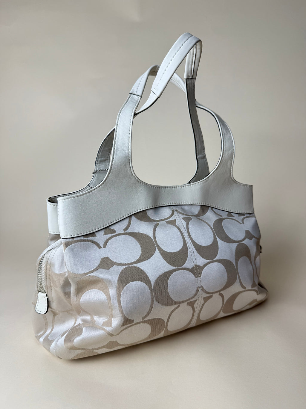 Coach Signature Optic Lexi Satchel - White