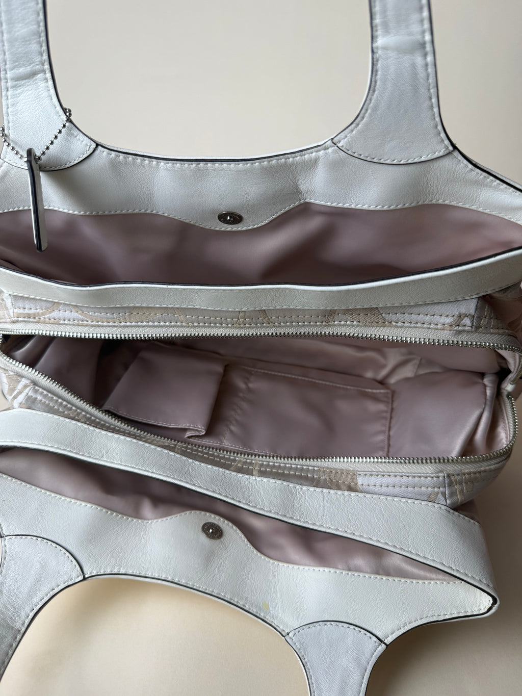 Coach Signature Optic Lexi Satchel - White