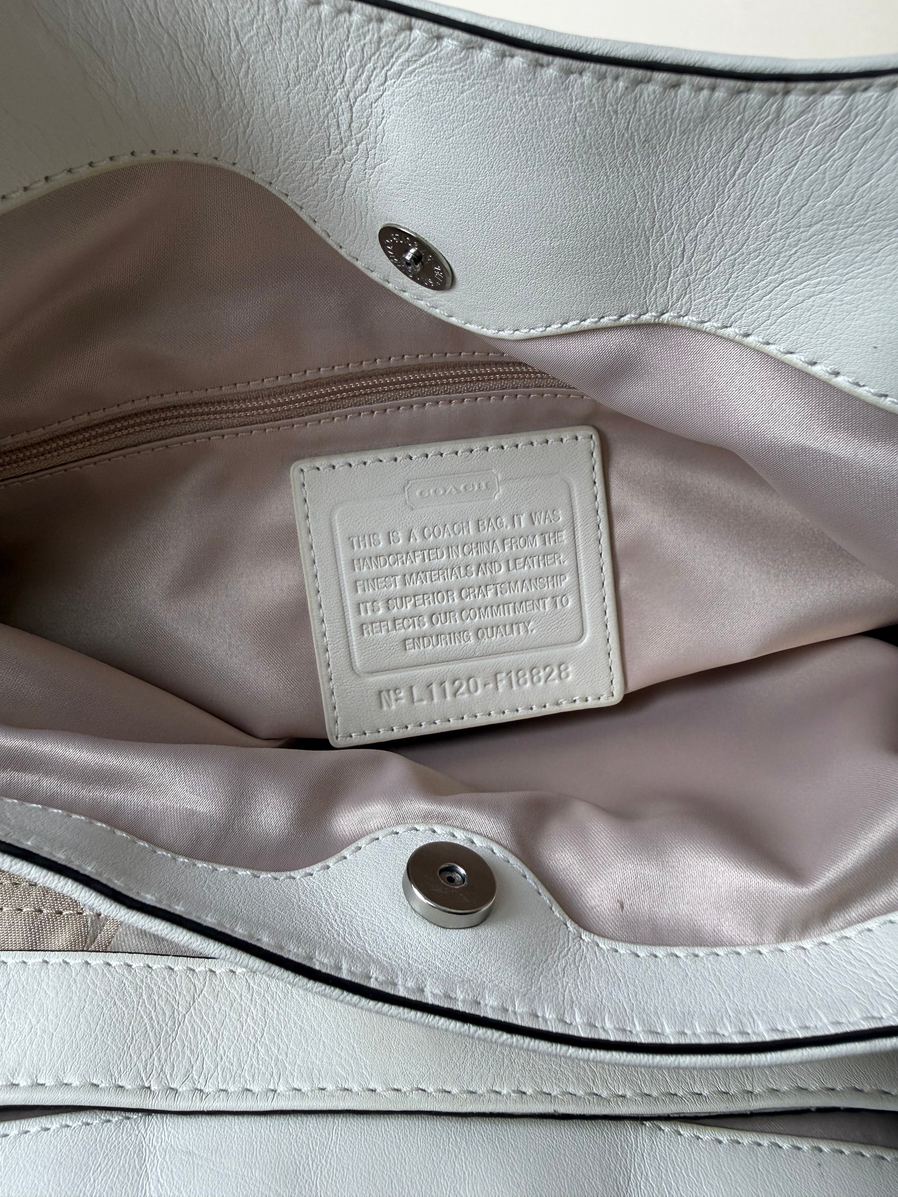 Coach Signature Optic Lexi Satchel - White