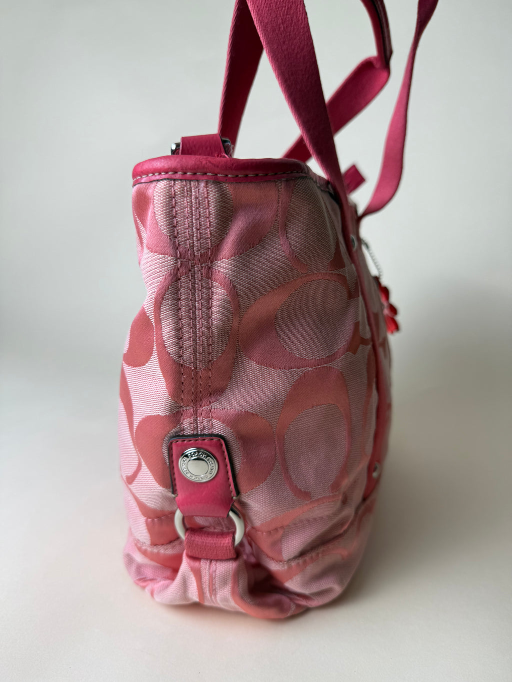 Coach Signature Soft Convertible Tote - Pink