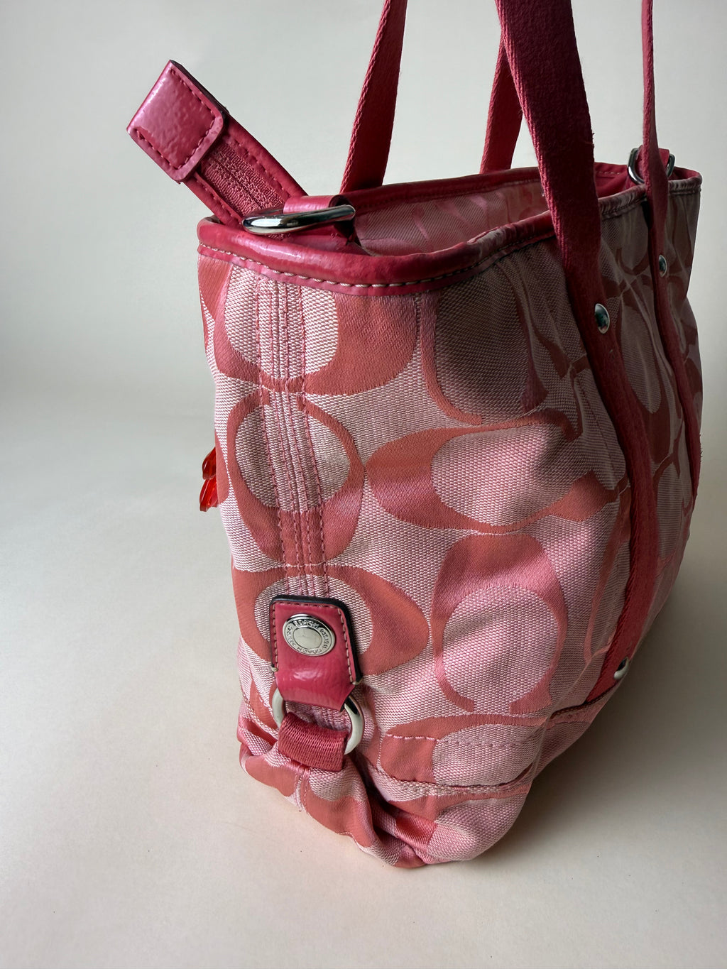 Coach Signature Soft Convertible Tote - Pink