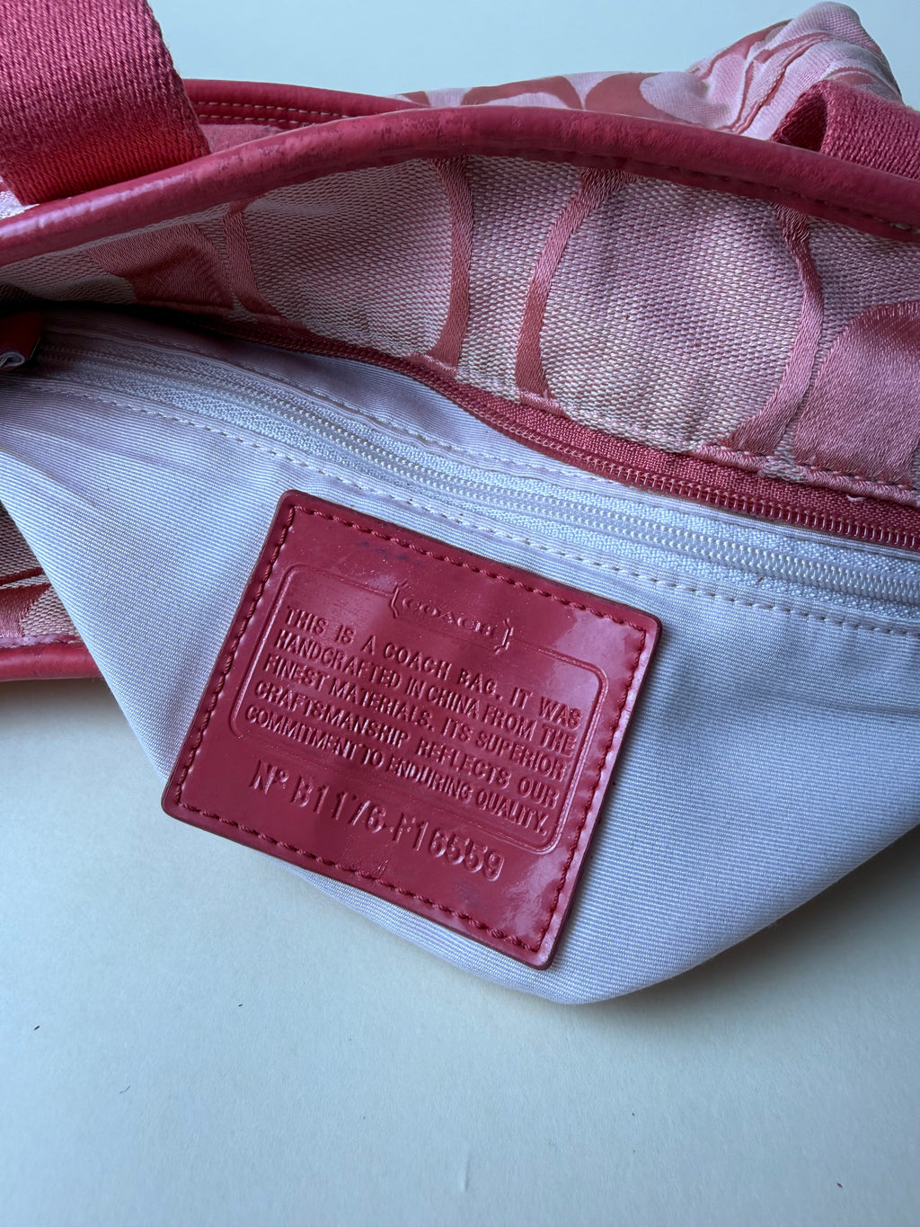 Coach Signature Soft Convertible Tote - Pink