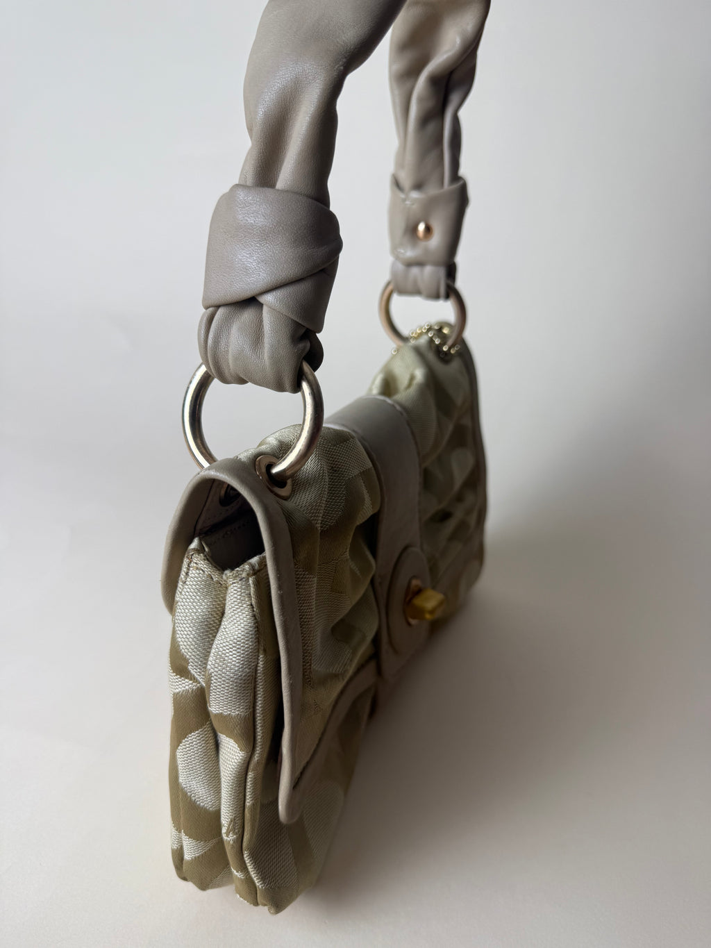 Coach Madison Op Art Bow Shoulder Bag - Champagne