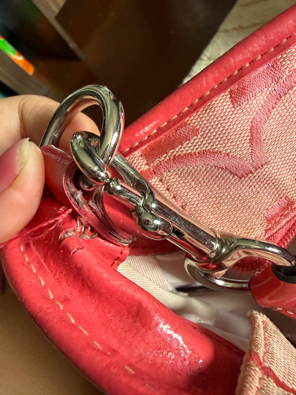 Coach Signature Soft Convertible Tote - Pink