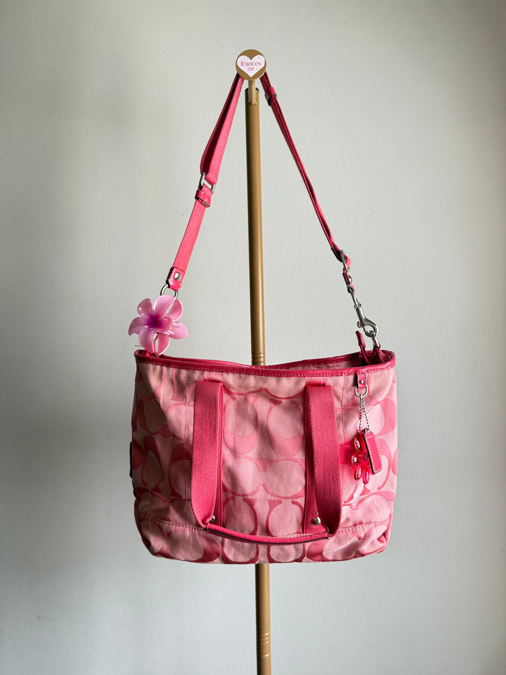 Coach Signature Soft Convertible Tote - Pink