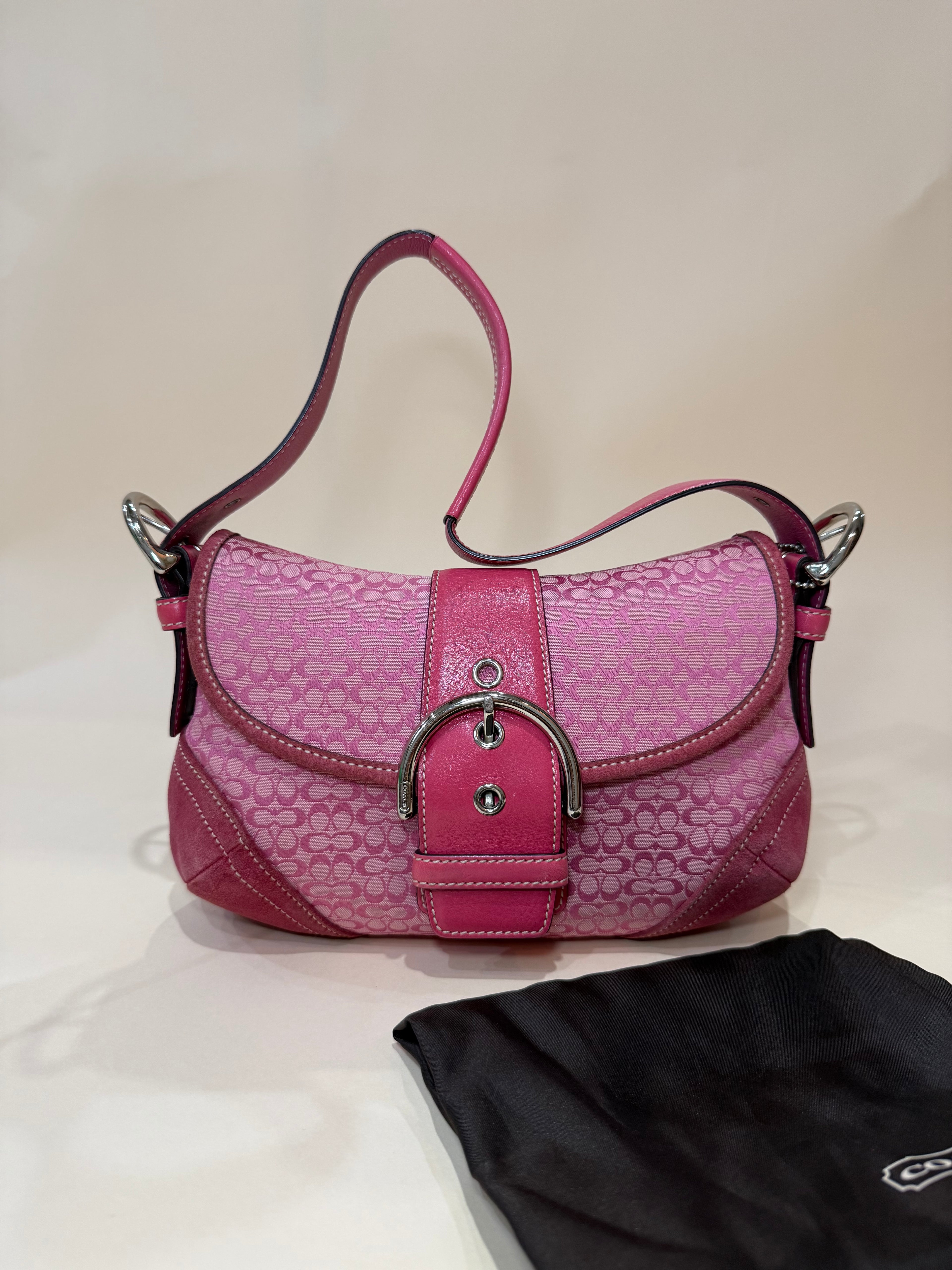 Coach Mini Soho Signature in Light Pink