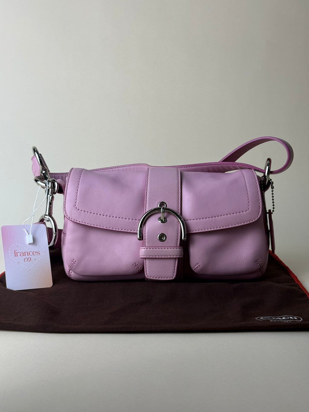 Coach Soho Mini Leather Flap 2WAY - Pink