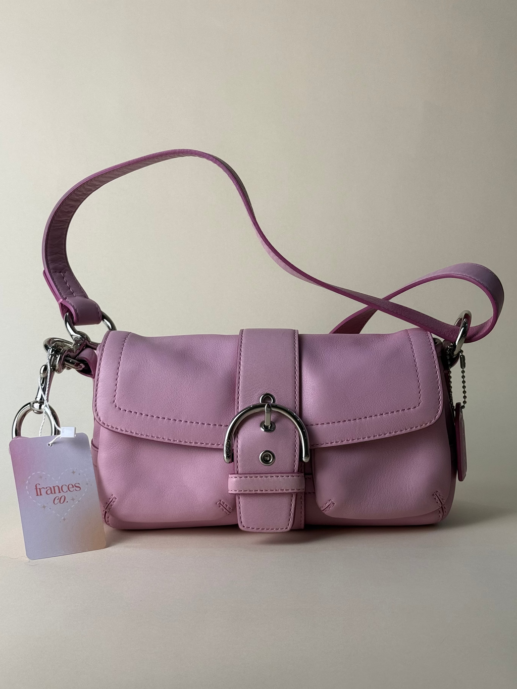 Coach Soho Mini Leather Flap 2WAY - Pink