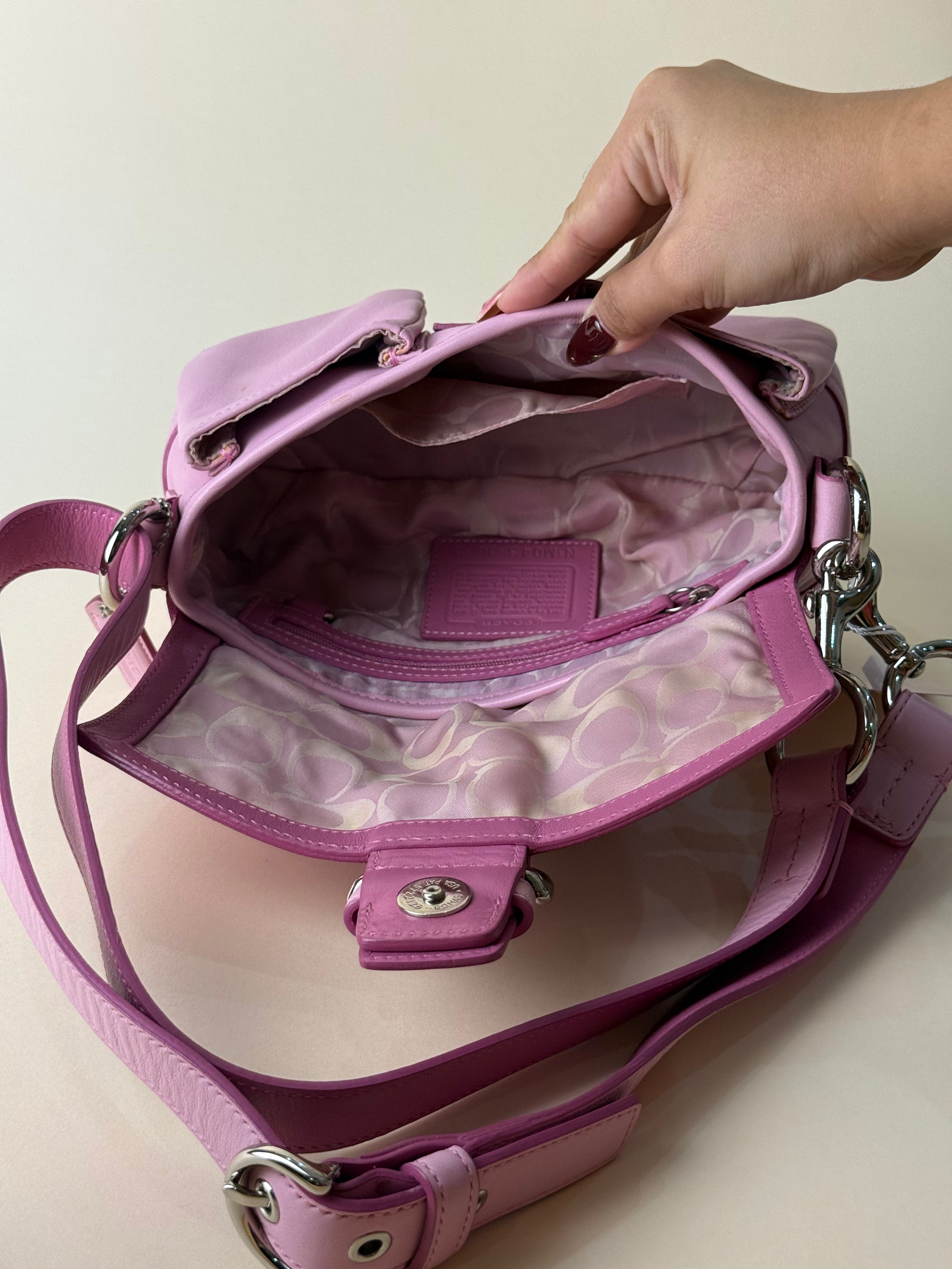 Coach Soho Mini Leather Flap 2WAY - Pink