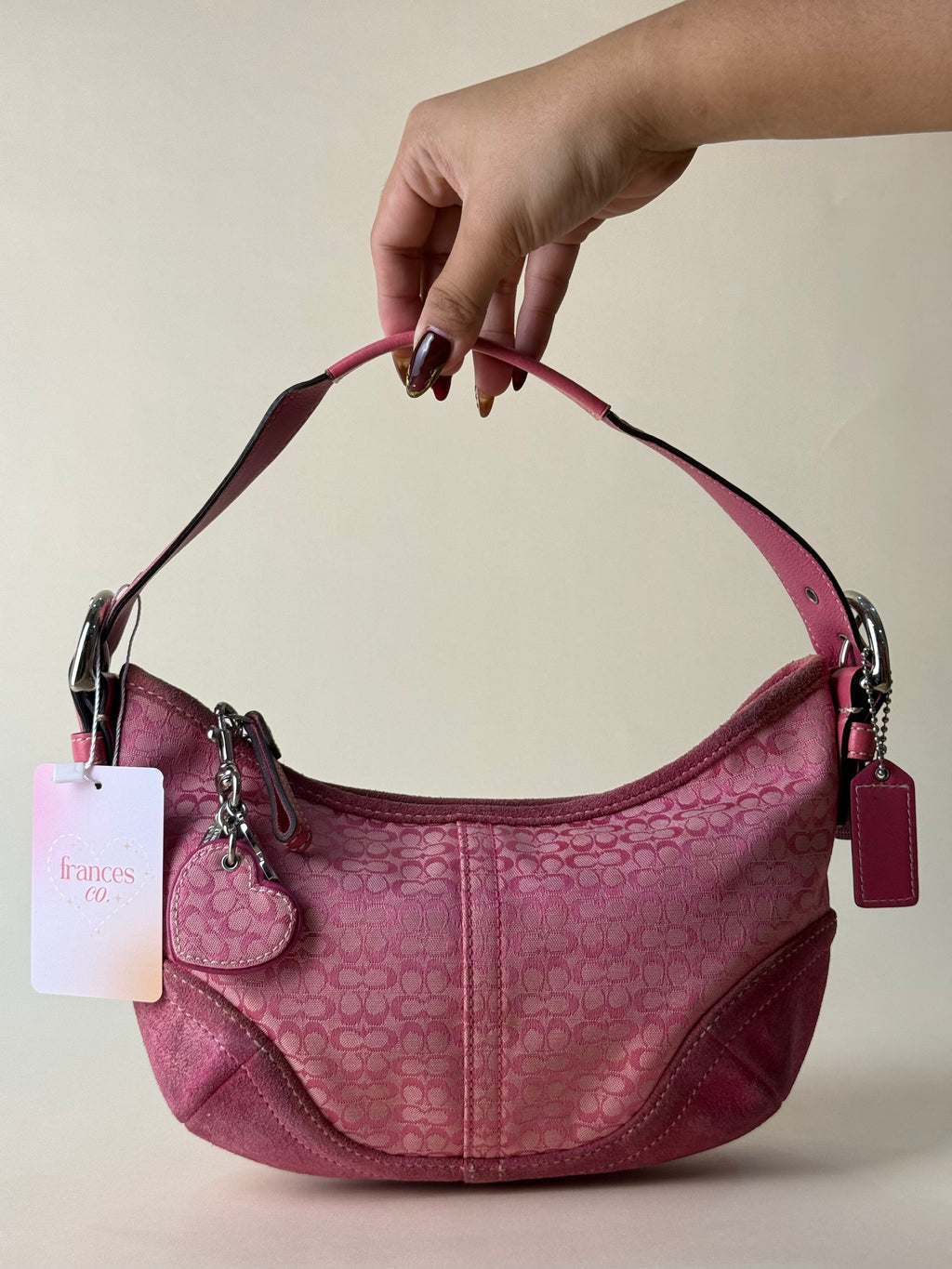 Coach Soho Signature Jacquard Demi Hobo  Bag - Pink