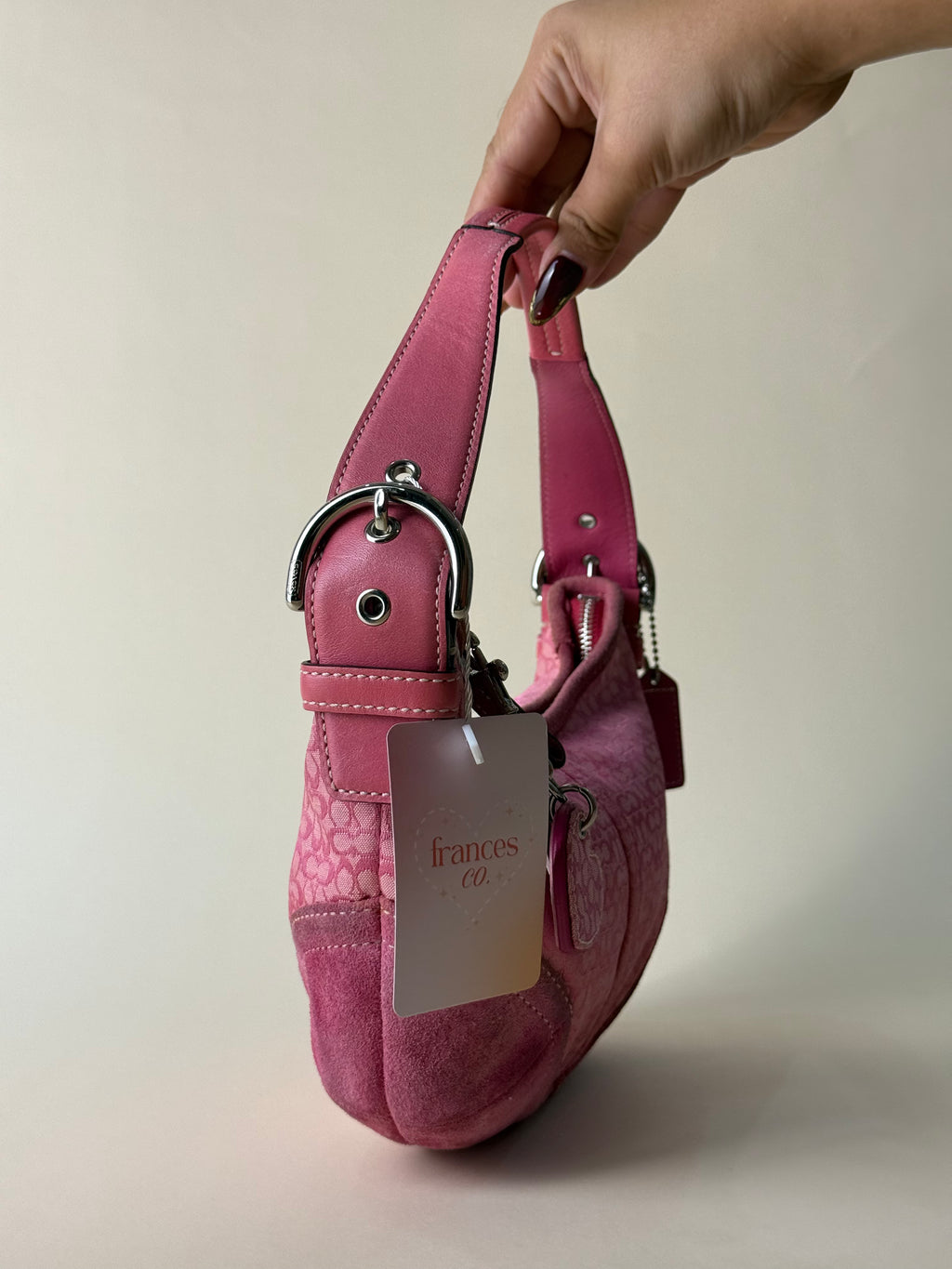 Coach Soho Signature Jacquard Demi Hobo  Bag - Pink