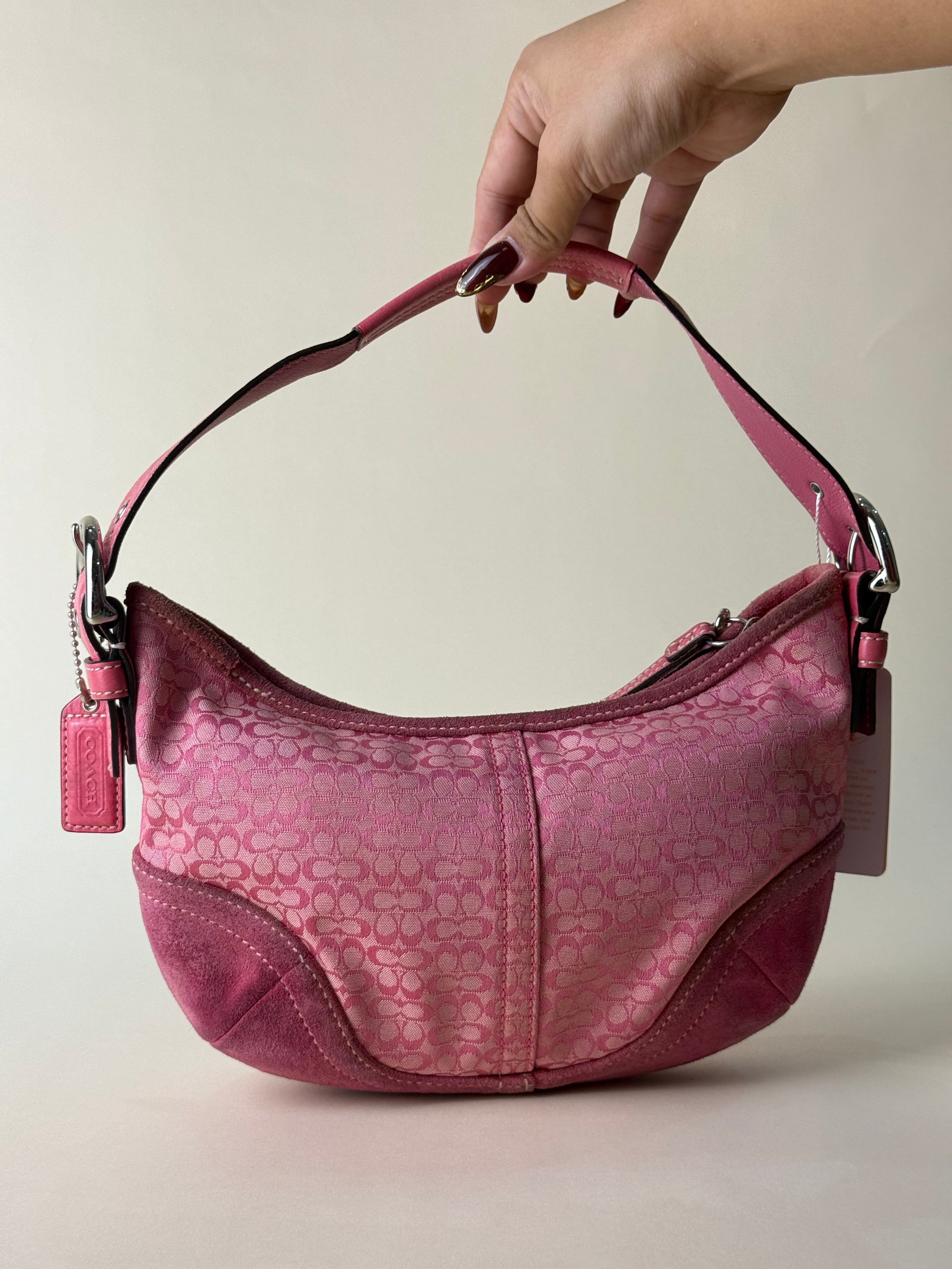 Coach Soho Signature Jacquard Demi Hobo  Bag - Pink